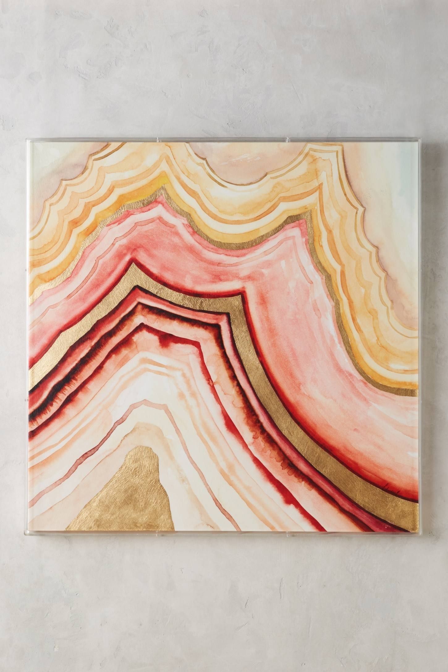 Golden Agate Wall Art | Agate, Walls And Artsy With Most Up To Date Anthropologie Wall Art (View 3 of 20)