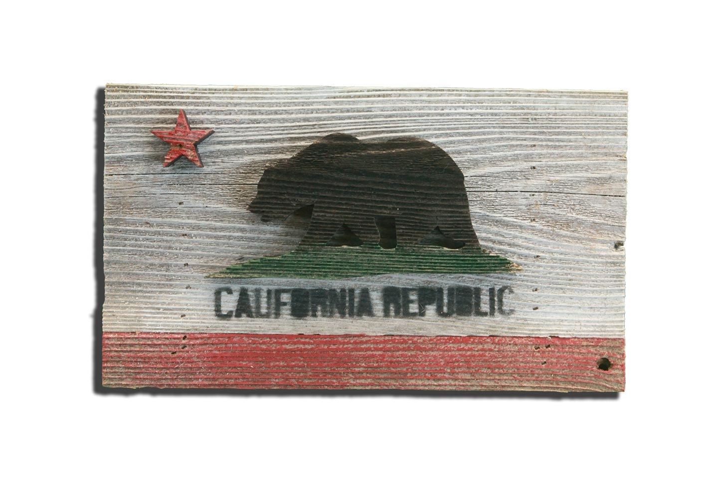 Handmade, Reclaimed Wooden California Flag, Vintage, Art, Distressed Inside Most Recently Released California Wall Art (View 17 of 20)