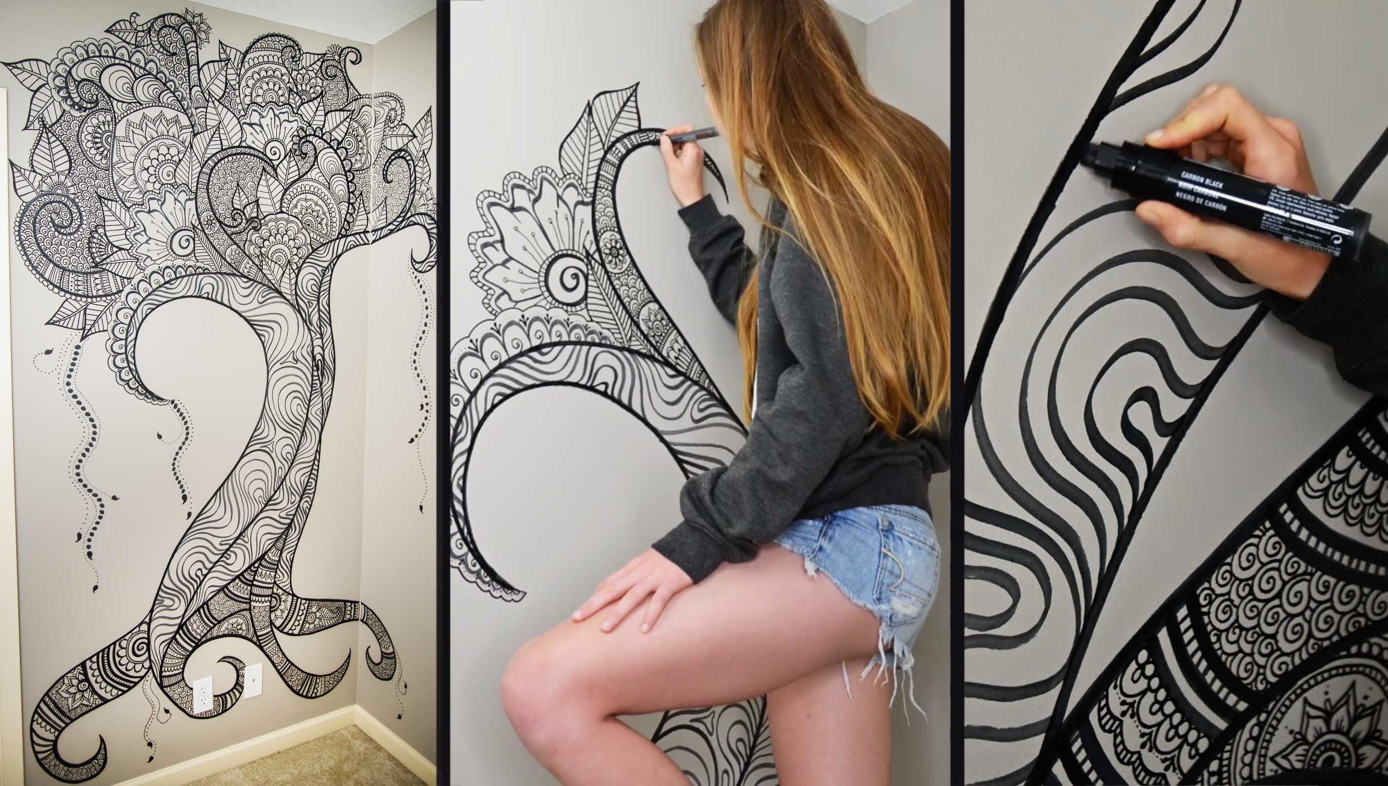 Henna Tree Wall Art | Mehndi Design – Youtube With Newest Henna Wall Art (View 18 of 20)