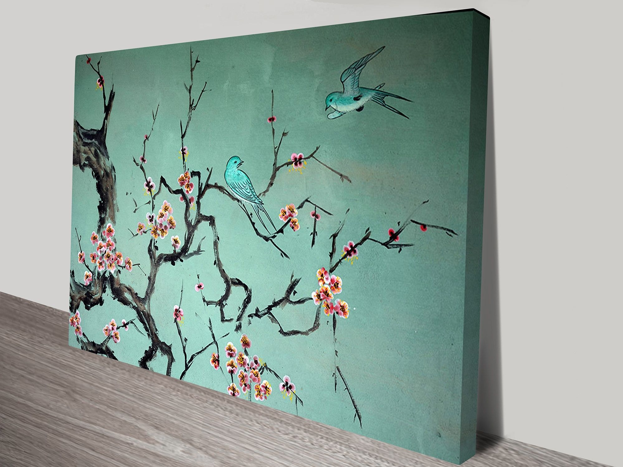 Korean Traditional Art Of Birds And A Tree Branch In Most Popular Traditional Wall Art (View 1 of 15)