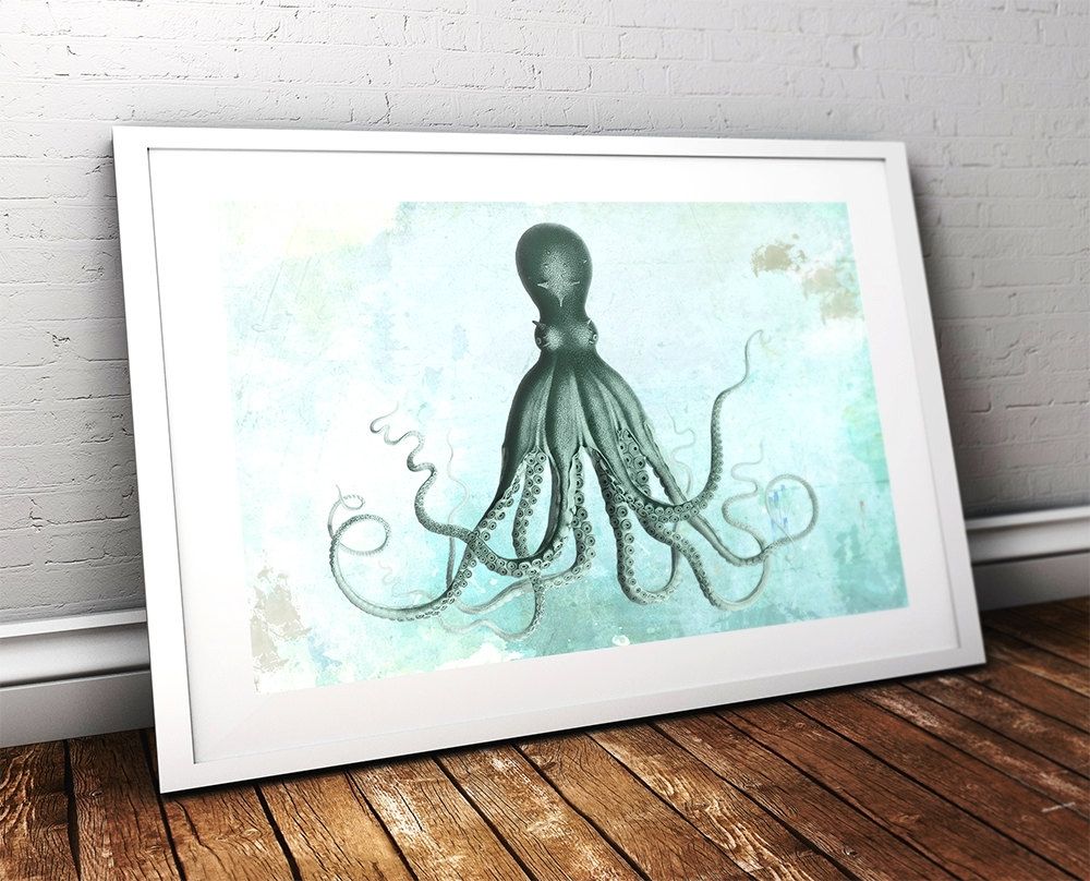 Lord Bodner's Octopus Art Print Sea Squid Vintage Nautical Decor Within 2018 Ocean Wall Art (View 15 of 20)