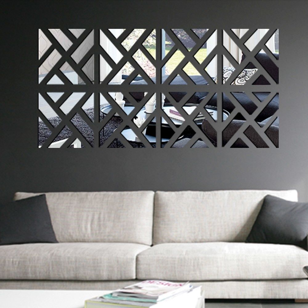 Modern Mirror Stick Diy Acrylic Removable Mirror Stick Wall Art Within Most Popular Mirrored Wall Art (View 1 of 20)