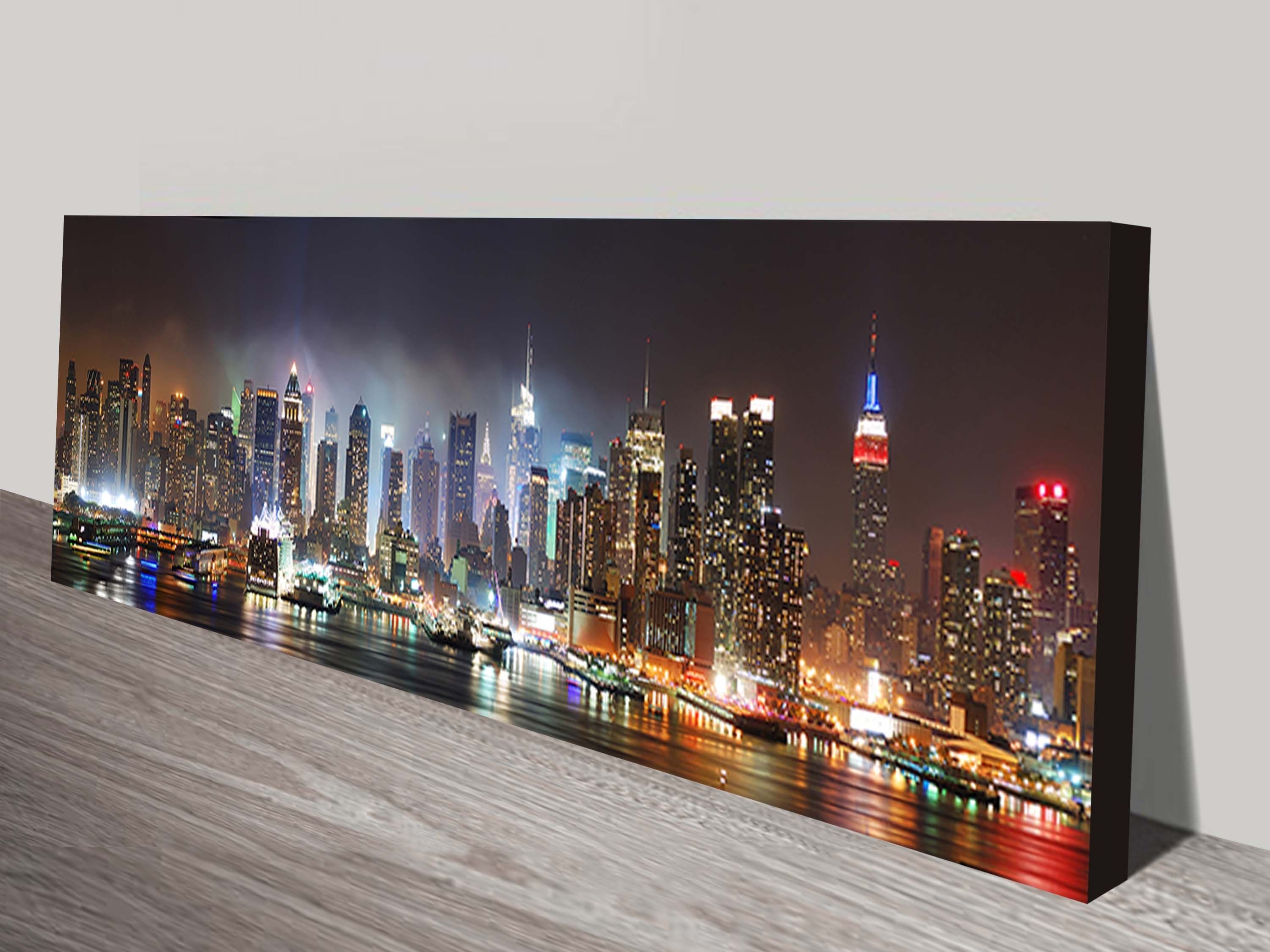 New York Skyline Panorama Photo Canvas Wall Art Print Usa Intended For Current New York Canvas Wall Art (View 1 of 15)