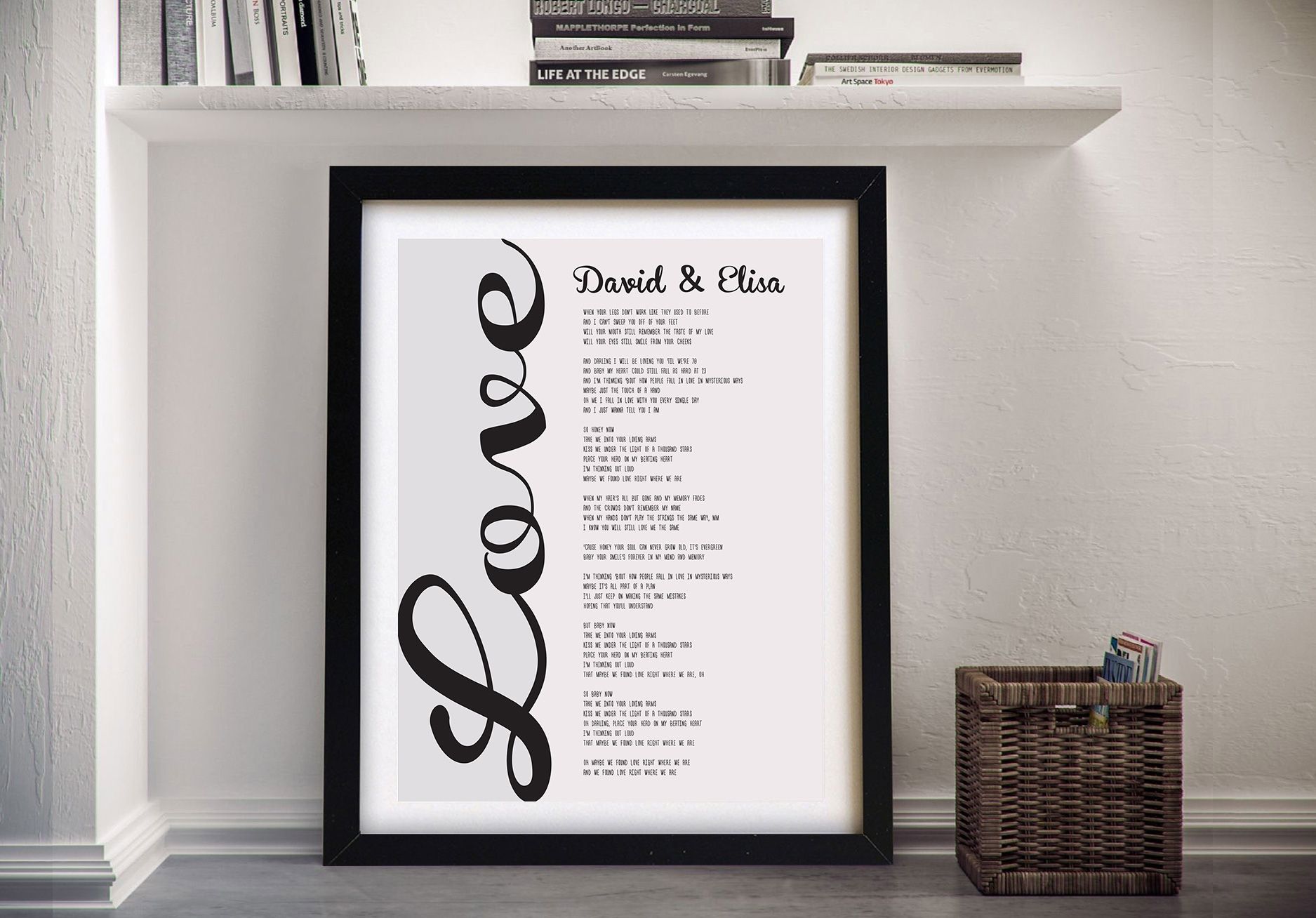 Personalised Song Lyrics Framed Word Art Australia Throughout Most Popular Song Lyric Wall Art (View 9 of 20)