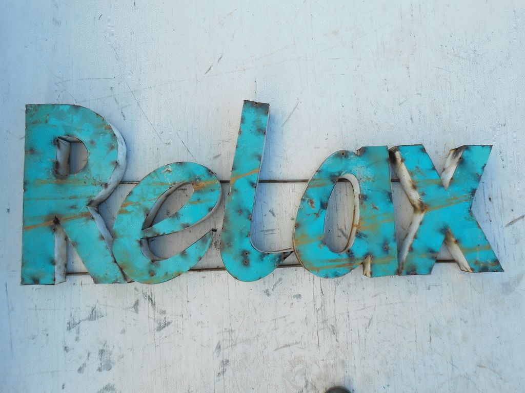 Relax 3d Metal Sign Decorative Wall Art Out Of Stock In Newest Relax Wall Art (View 11 of 20)
