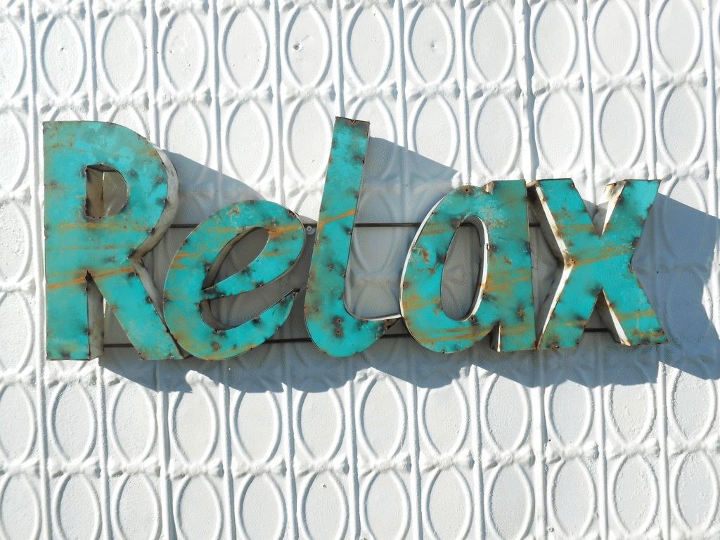 Relax 3d Metal Sign Decorative Wall Art Out Of Stock Pertaining To Current Relax Wall Art (View 4 of 20)