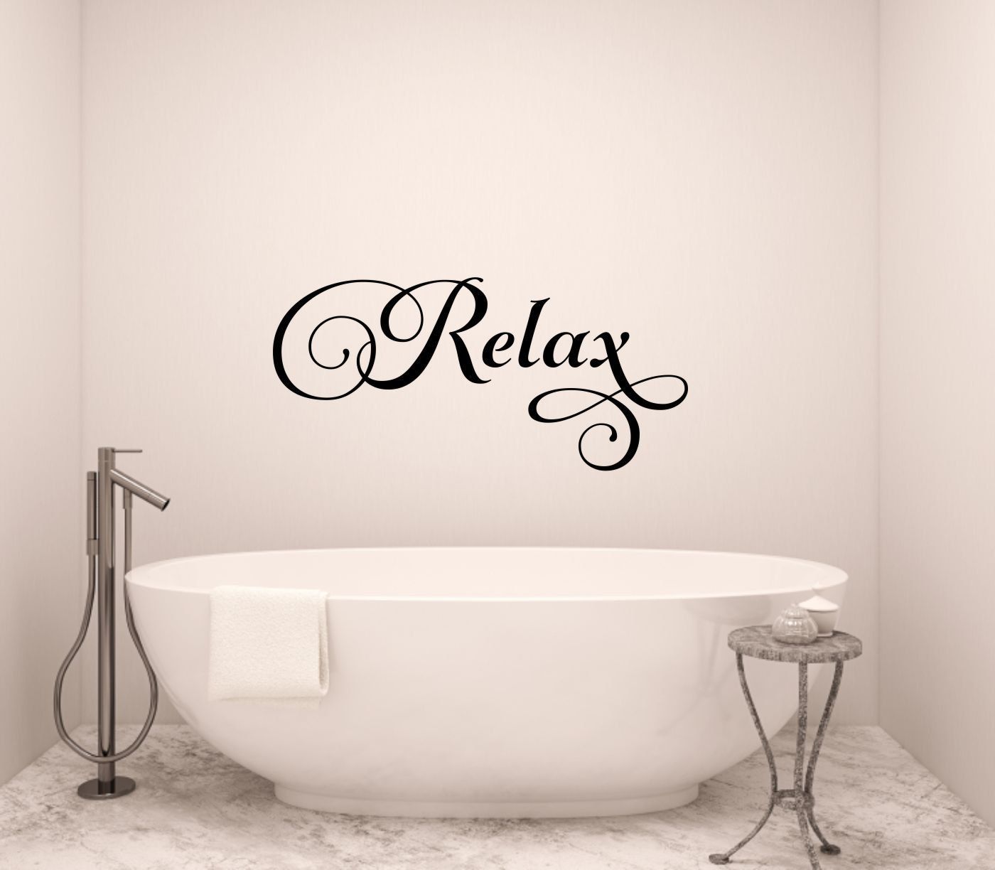 Relax Wall Decal Bathroom Wall Decal Bathroom Vinyl Decal Bathroom Throughout Newest Relax Wall Art (View 17 of 20)