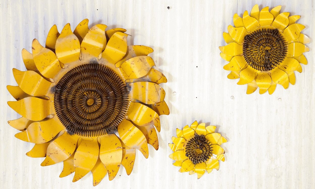 Rustic Tin Sunflower Wall Art In Current Sunflower Wall Art (View 4 of 20)