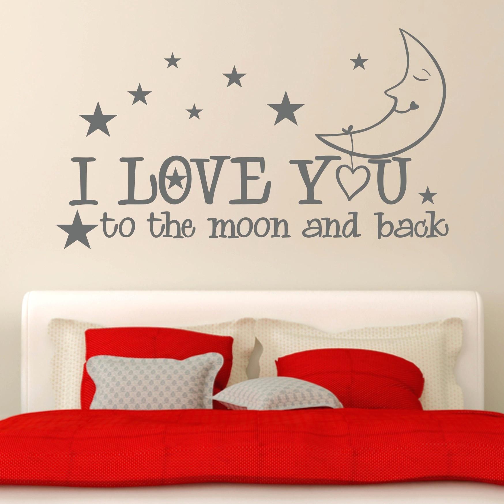 To The Moon And Back Wall Decal I Love You To The Moon And Back Big With Regard To Best And Newest I Love You To The Moon And Back Wall Art (View 20 of 20)