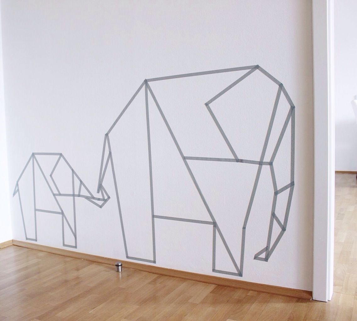Washi Tape Wall Art Elephants (View 6 of 20)