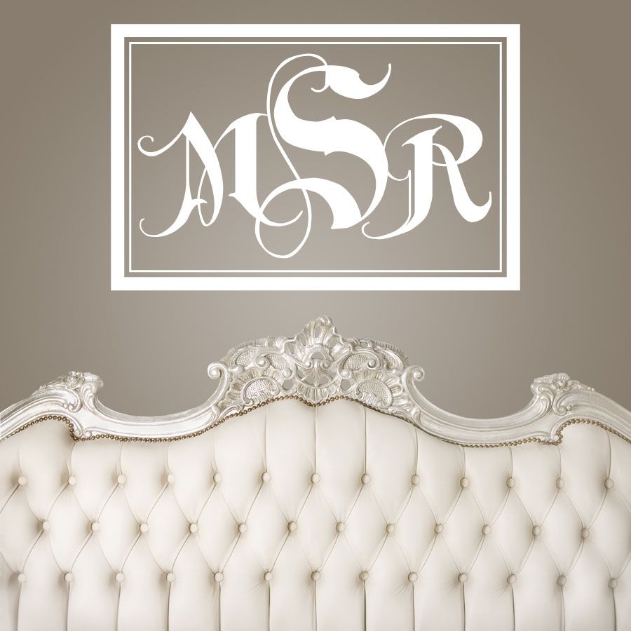Wedding Signs : Rectangle Monogram Wall Fabulous Monogrammed Wall Throughout Most Recently Released Monogram Wall Art (View 2 of 20)