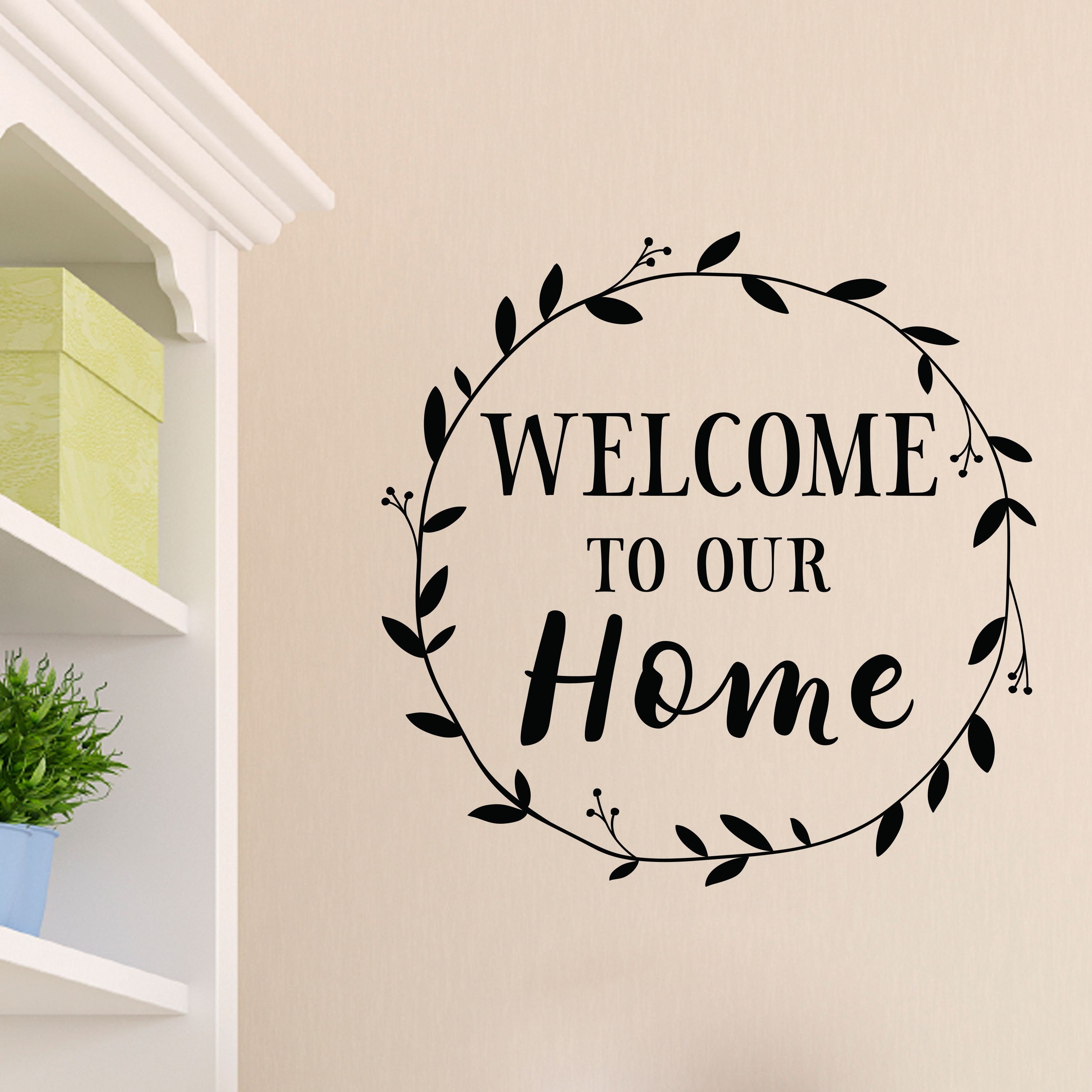 Welcome To Our Home Vinyl Wall Decal, Entry Wall Art, Picture Wall In 2017 Home Wall Art (View 14 of 20)