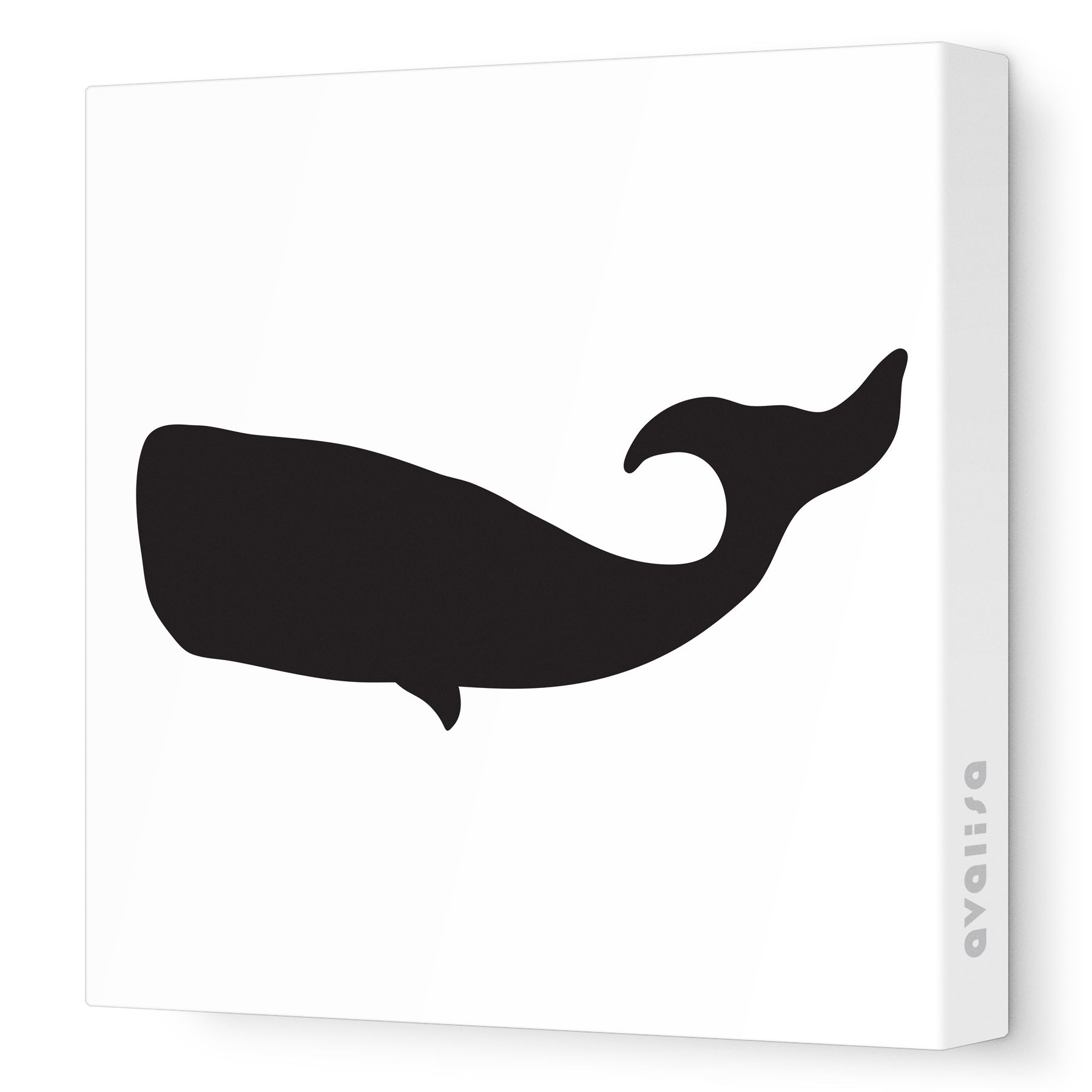 Whale Silhouette Canvas Wall Art Silhouettes Avalisa Inside | O Val Within Newest Whale Canvas Wall Art (View 16 of 20)