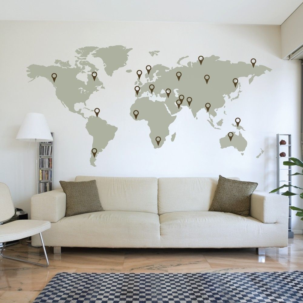 World Map Wall Art – World Maps Collection Intended For Current Maps Wall Art (View 10 of 20)