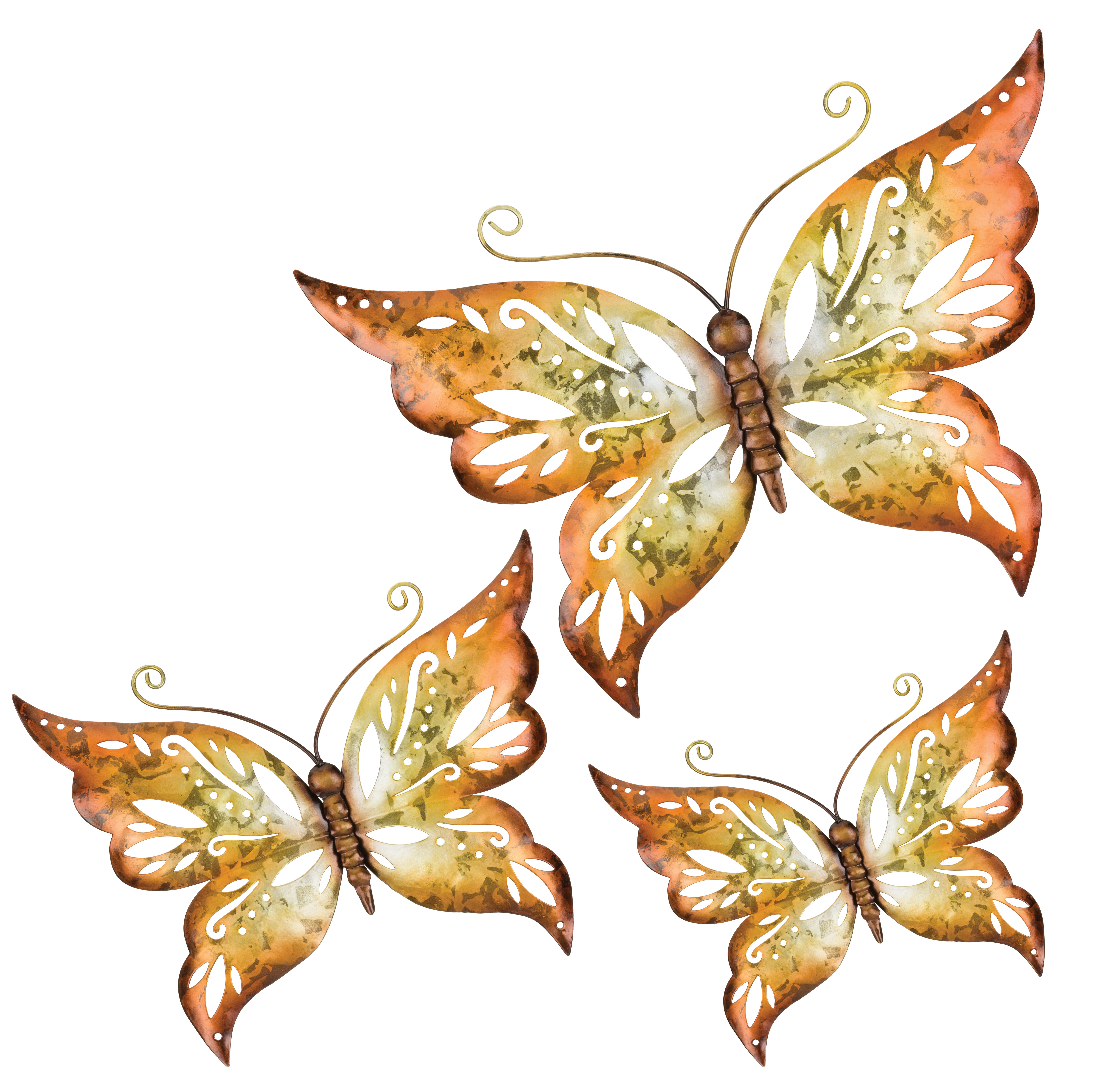 2019 Regal Art & Gift 3 Piece Capri Butterfly Wall Décor Set & Reviews Throughout 3 Piece Capri Butterfly Wall Decor Sets (Gallery 1 of 20)