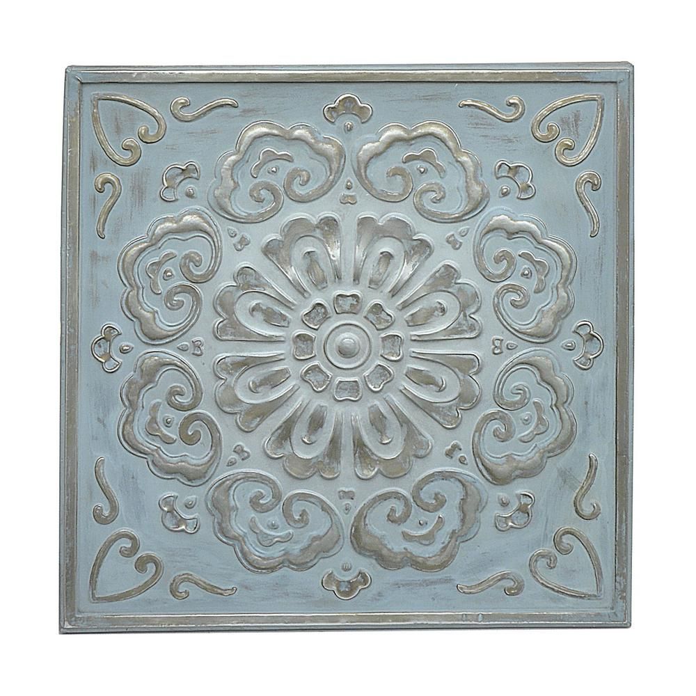 2019 Three Hands Square Medallion Wall Art 57523 – The Home Depot For European Medallion Wall Decor (View 9 of 20)