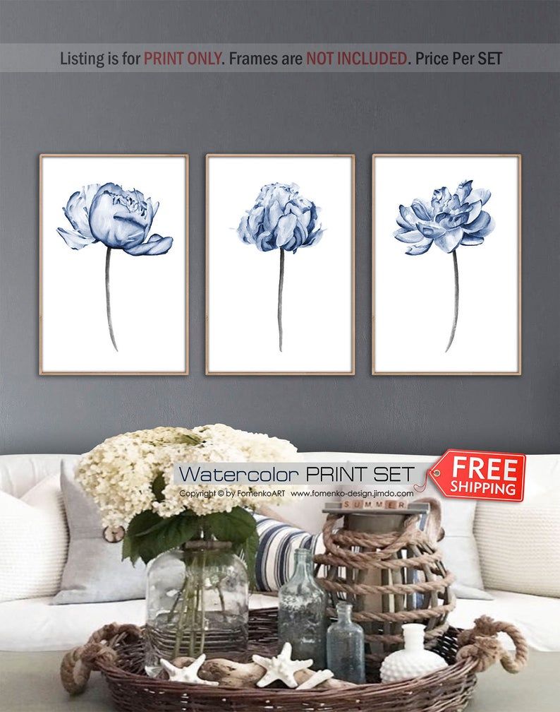 Etsy Within 3 Piece Ceramic Flowers Wall Decor Sets (View 4 of 20)
