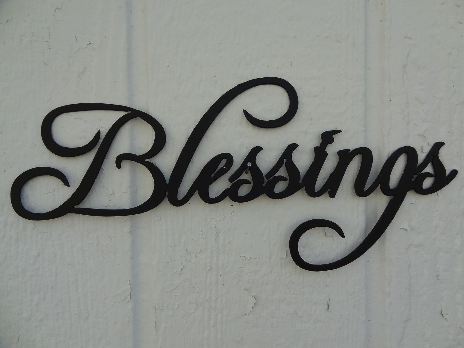 Fashionable Handmade Blessings Word Metal Wall Art Blacksay It All On The For Blessed Steel Wall Decor (View 18 of 20)