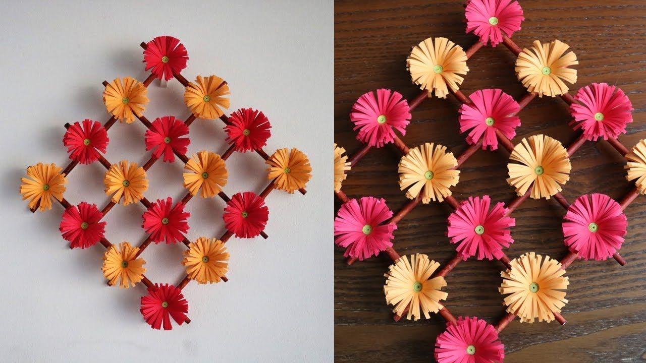 Paper Flower Wall Hanging – Diy Hanging Flower – Wall Decoration Inside Fashionable Floral Patterned Over The Door Wall Decor (View 16 of 20)
