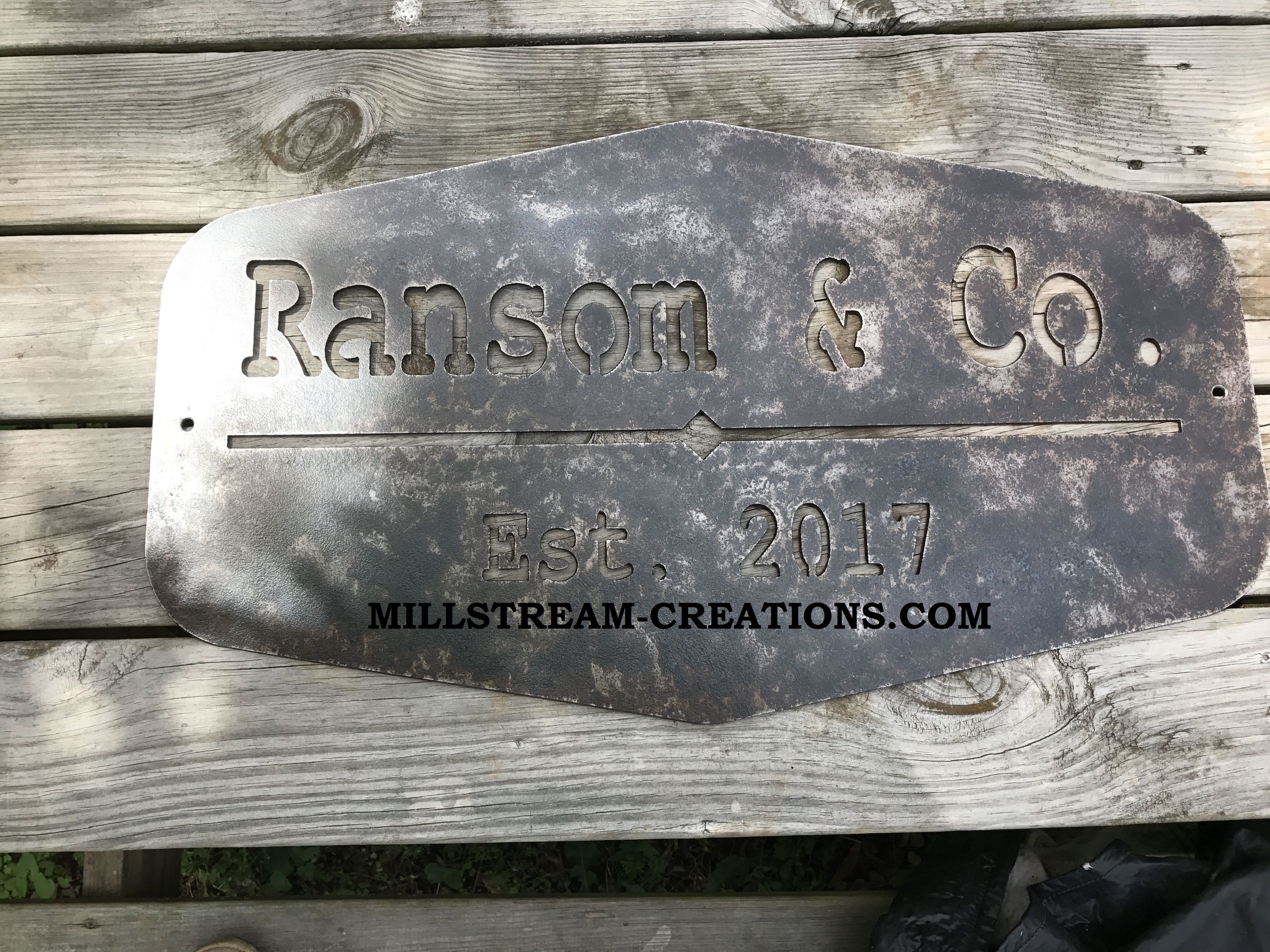 Personalized Distressed Vintage Look Kitchen Metal Sign Wall Decor With Regard To Most Recent Hand Crafted Rustic Distressed Metal Signsmillstream Creations (View 15 of 20)