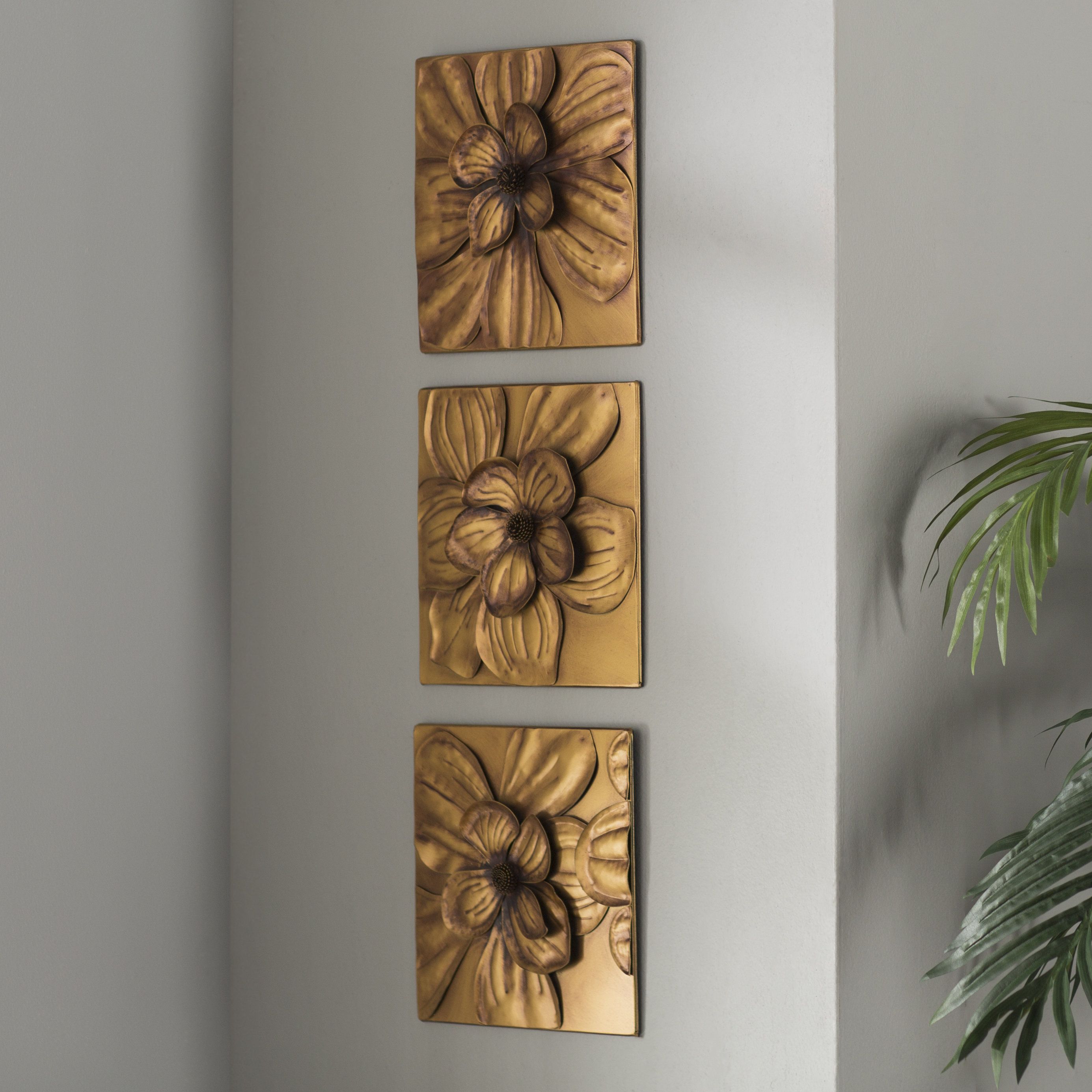 Preferred Charlton Home 3 Piece Magnolia Brown Panel Wall Décor Set & Reviews For 3 Piece Magnolia Brown Panel Wall Decor Sets (Gallery 1 of 20)