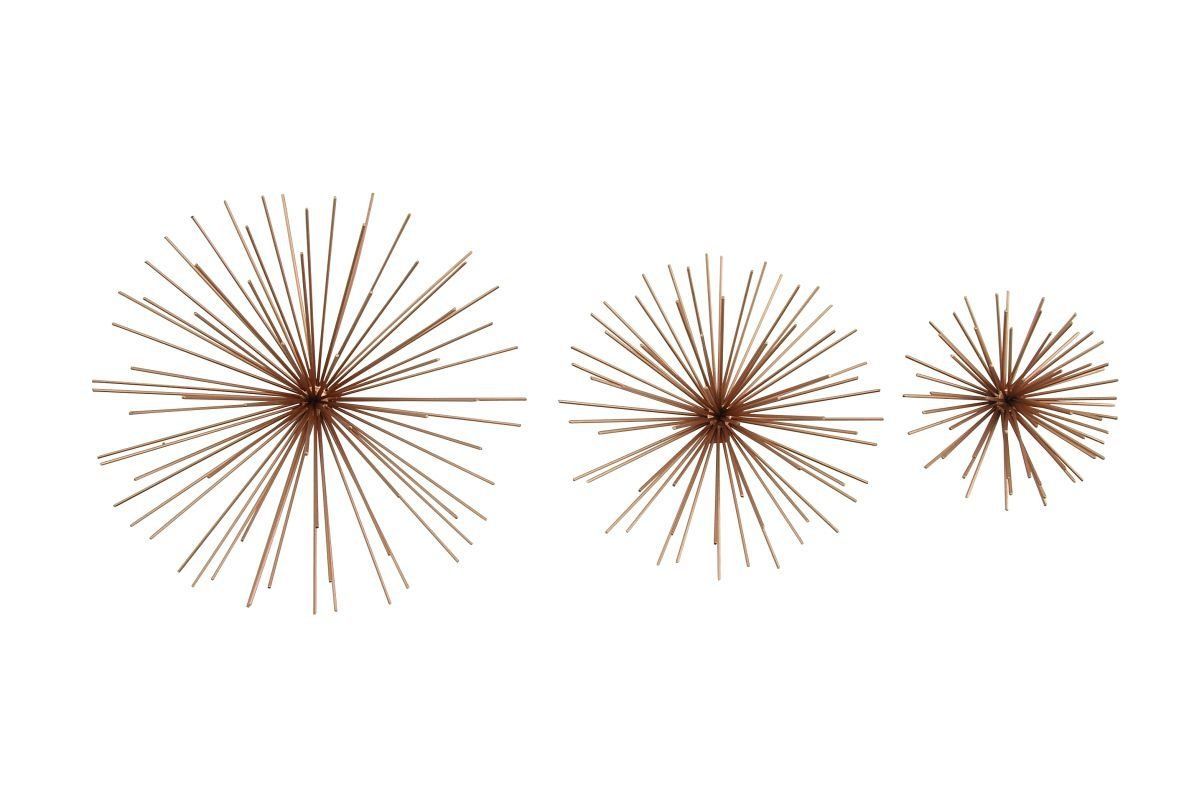 Preferred Set Of 3 Contemporary 6, 9, And 11 Inch Gold Tin Starburst Sculptures Within Set Of 3 Contemporary 6, 9, And 11 Inch Gold Tin Starburst (View 2 of 20)
