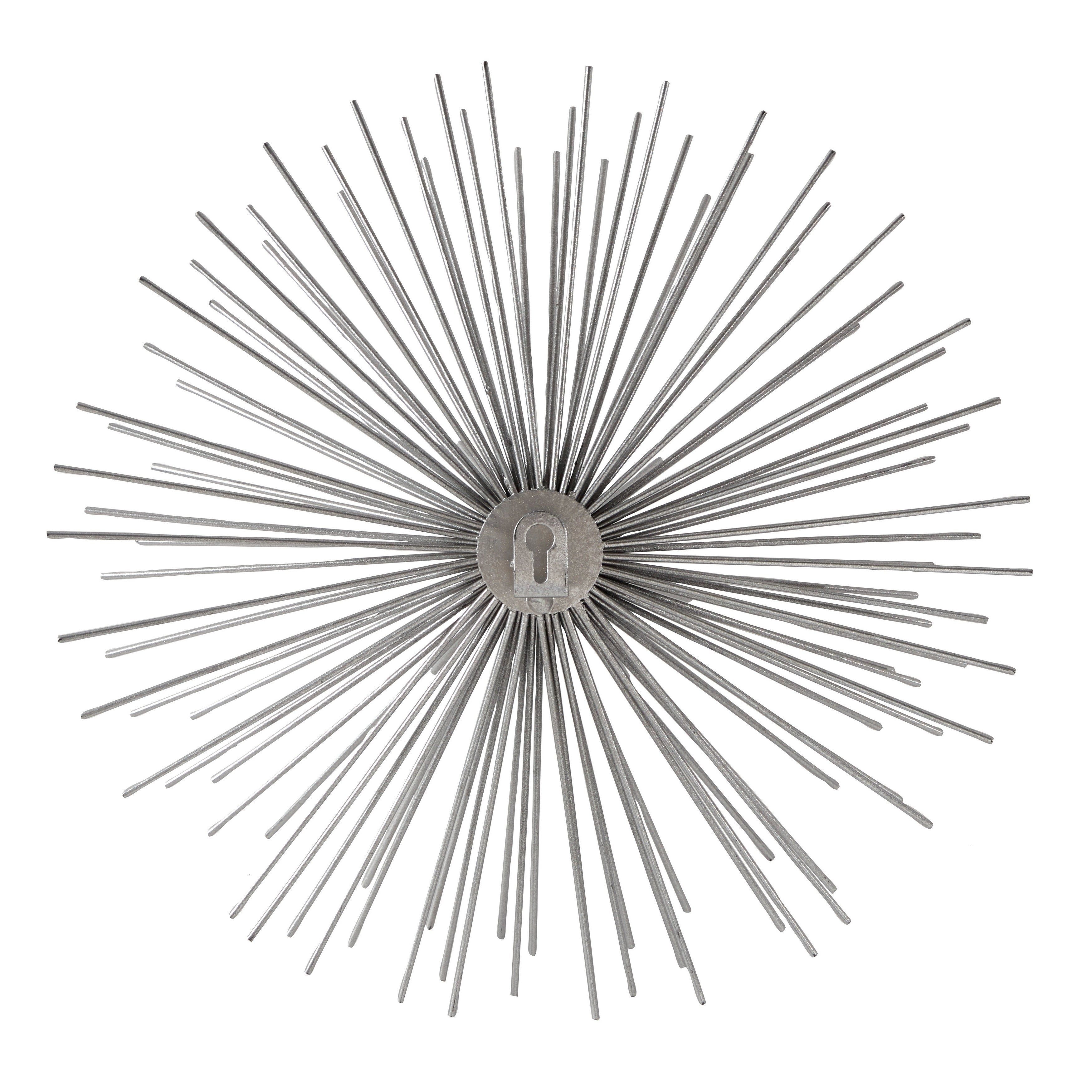 Shop Contemporary 3d Silver Metal Starburst Wall Decor Sculptures For Most Current Starburst Wall Decor (View 11 of 20)