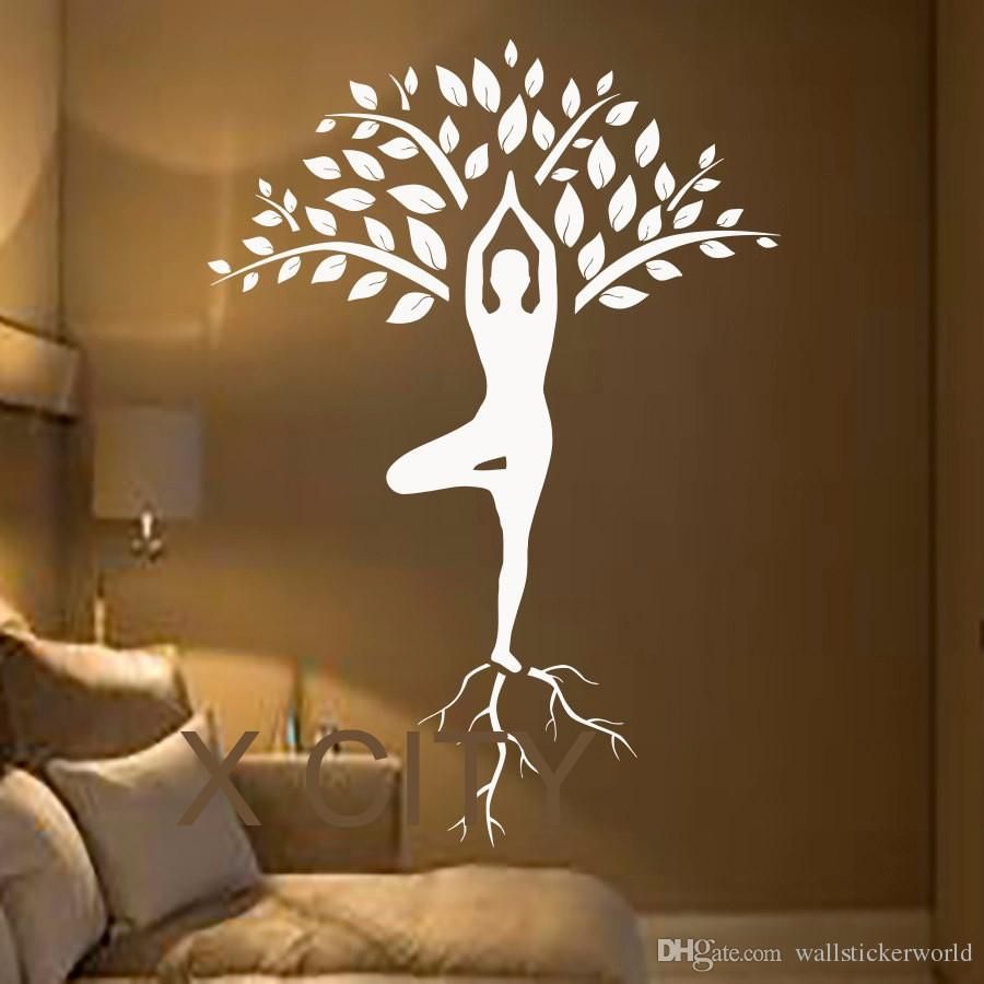 Tree Wall Decor Throughout Favorite Tree Wall Decals Art Gymnast Decal Yoga Meditation Vinyl Stickers (View 17 of 20)