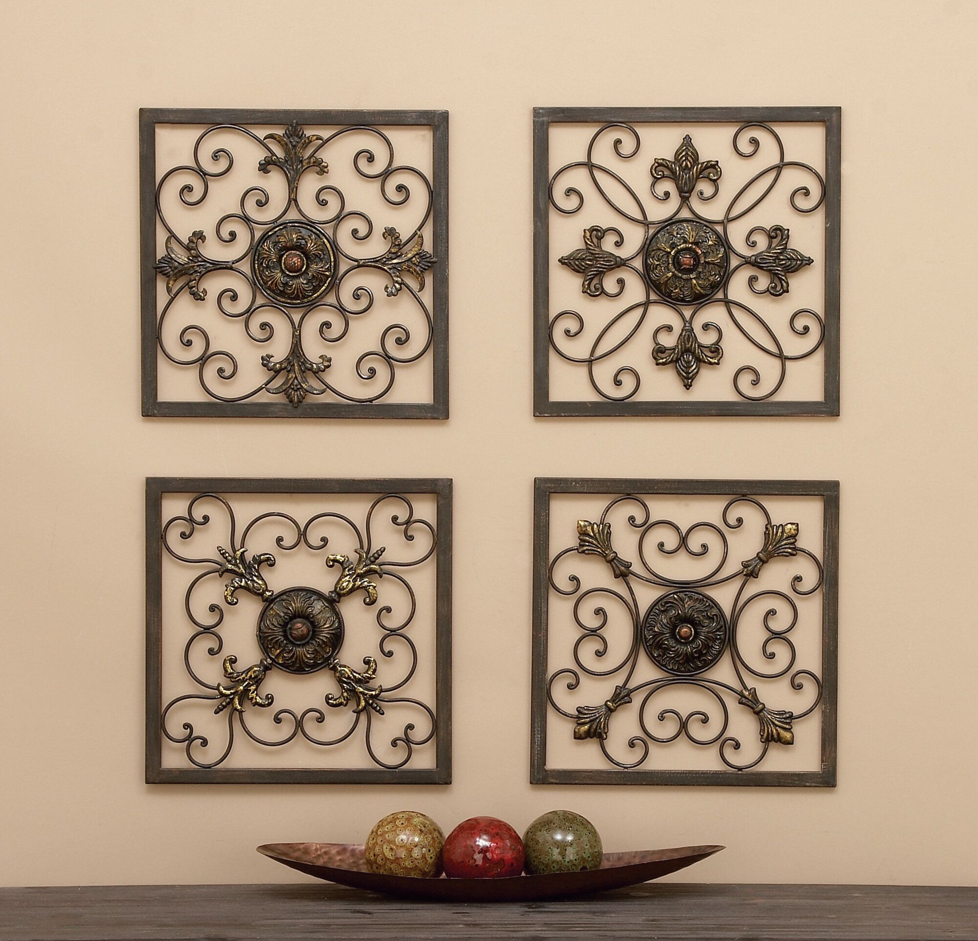 Wayfair With 4 Piece Metal Wall Plaque Decor Sets (View 1 of 20)