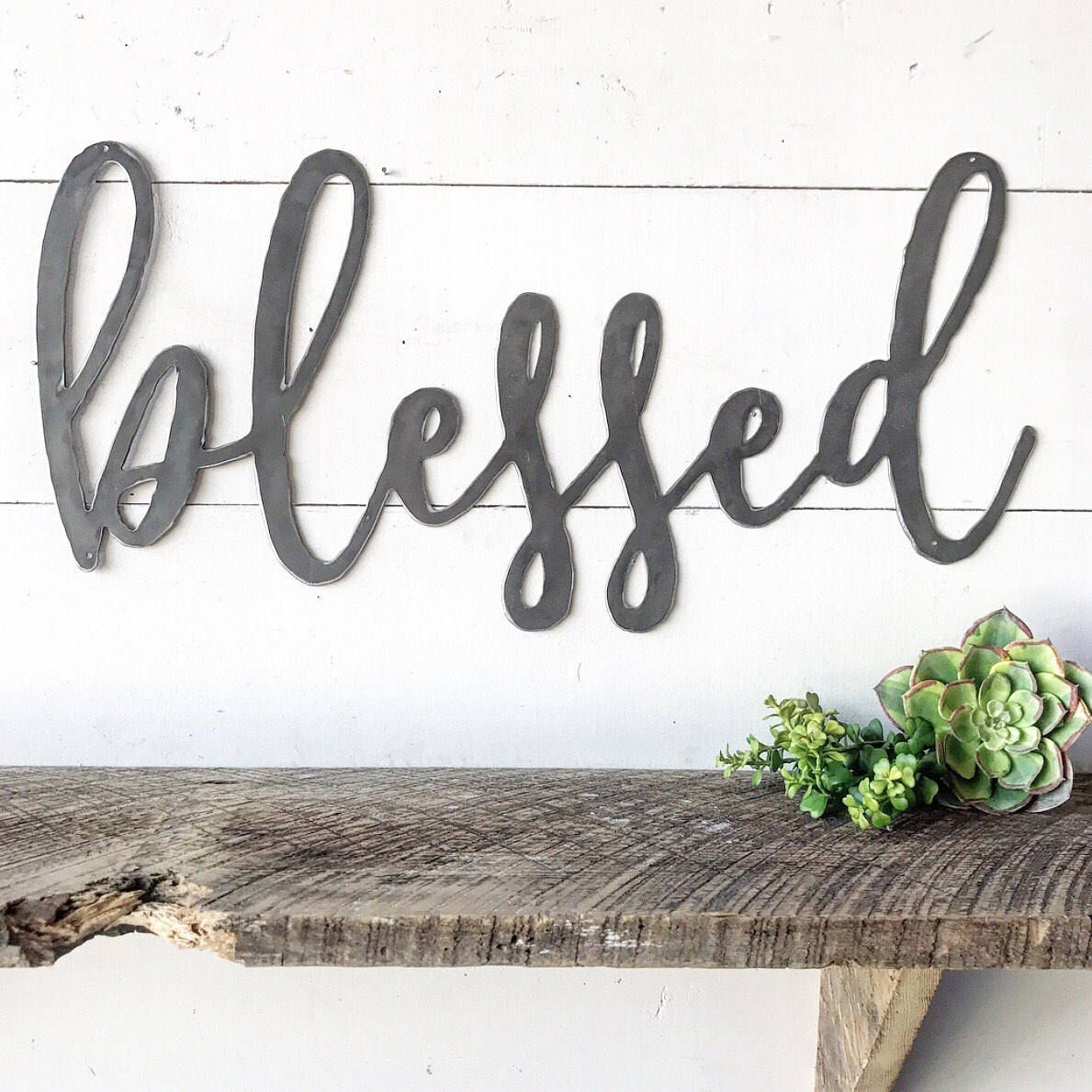 Widely Used Blessed Steel Wall Decor With Regard To Blessed Metal Sign – Metal Wall Art – Blessed Sign – Metal Words (View 4 of 20)