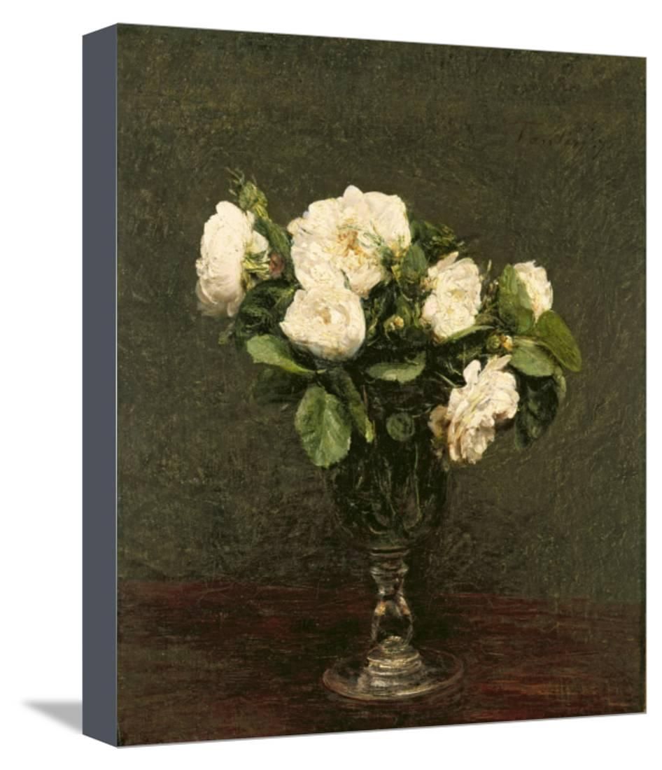 Best And Newest White Roses, 1875 Stretched Canvas Print Wall Arthenri Fantin For Latour Wall Decor (View 1 of 20)