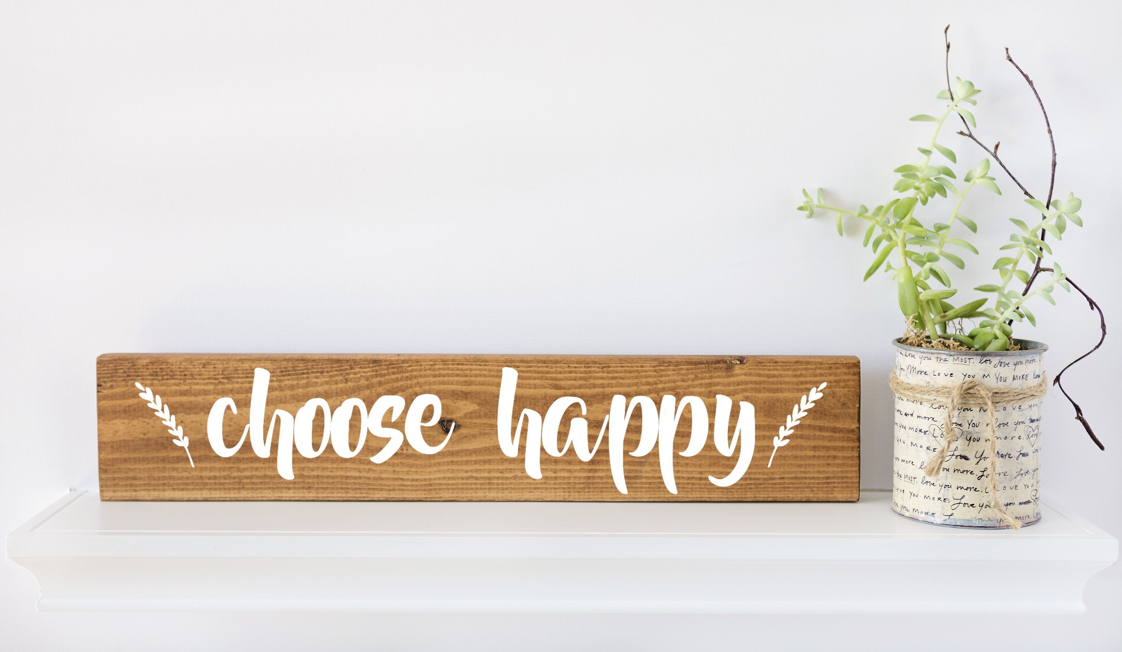Choose Happy Sign, Inspirational Wall Art, Quote Wall Art, Quote With Regard To Most Popular Choose Happy Wood Wall Decor (View 3 of 20)