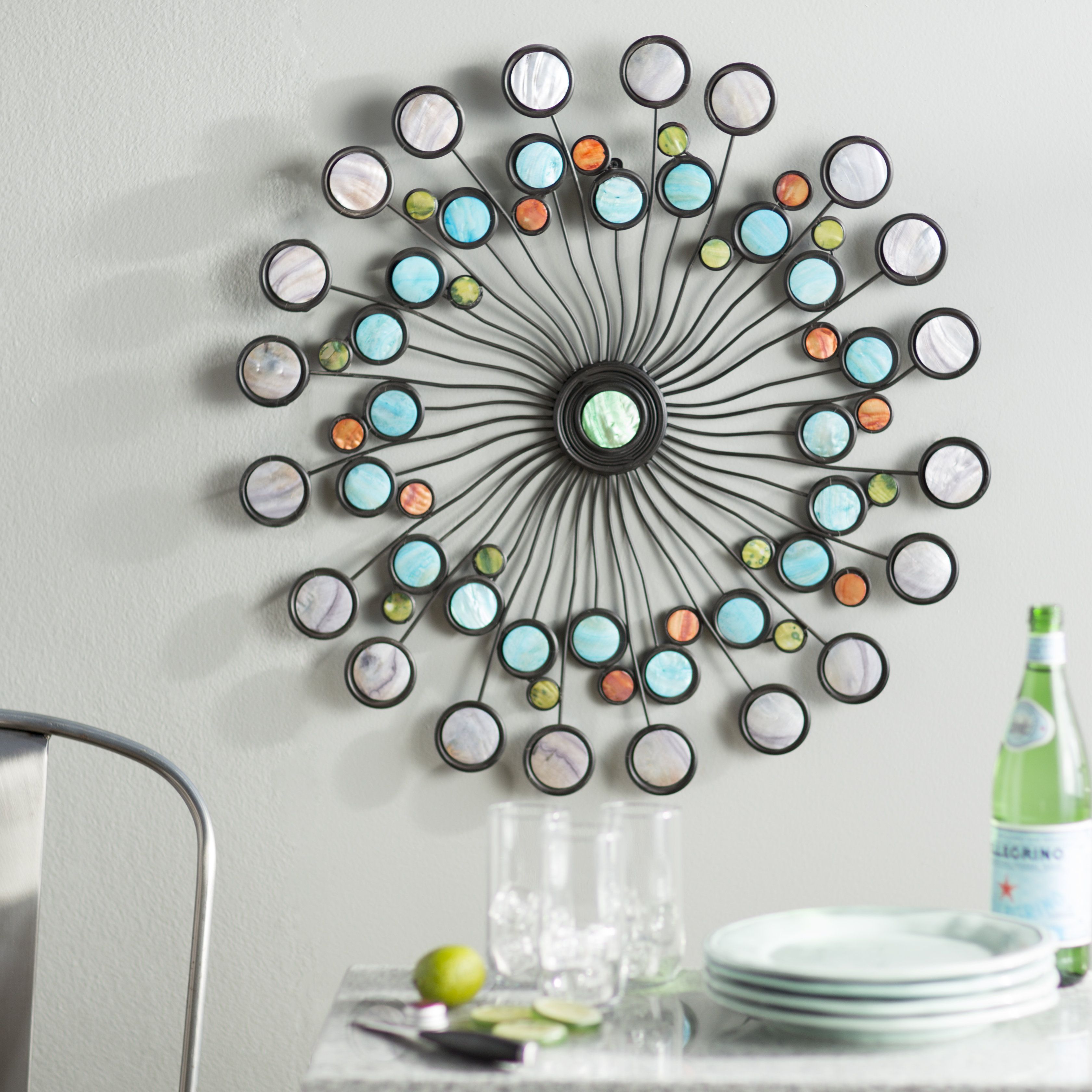 Most Current Scattered Metal Italian Plates Wall Decor Within Latitude Run Modern Metal Wall Décor & Reviews (View 9 of 20)