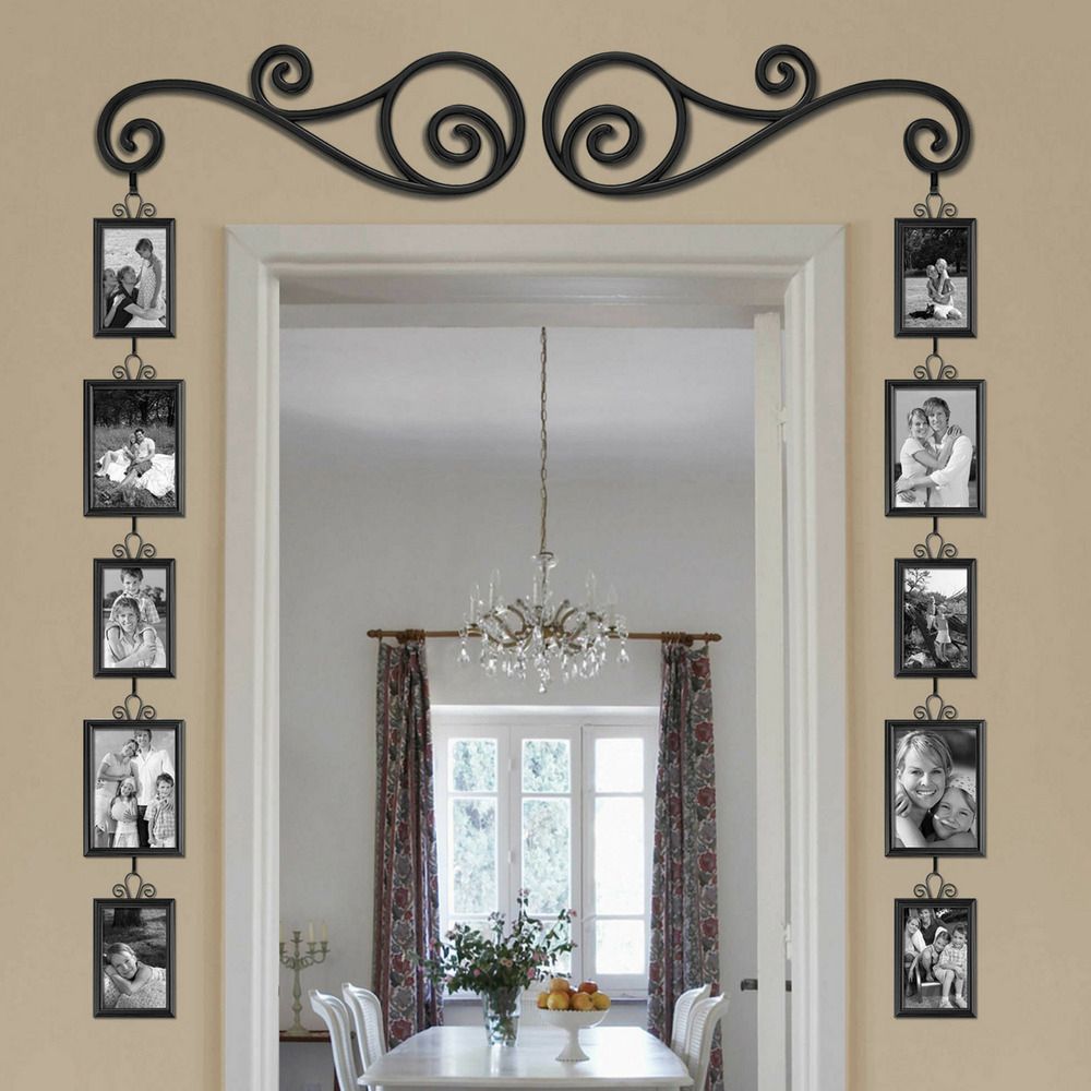 Most Recently Released 12 Piece Over The Door Mirror Scroll Photo Frame Set Gallery Wall For Scroll Framed Wall Decor (View 8 of 20)