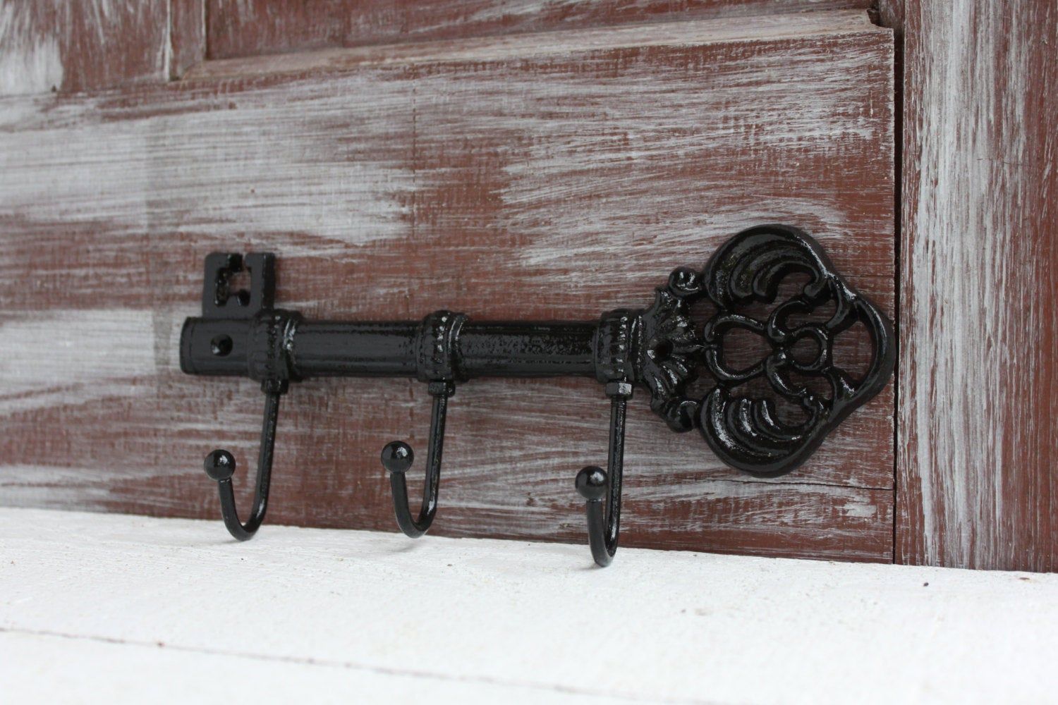 Most Up To Date Black Key Holder Skeleton Key Rack Cast Iron Wall Hooks Key (View 9 of 20)