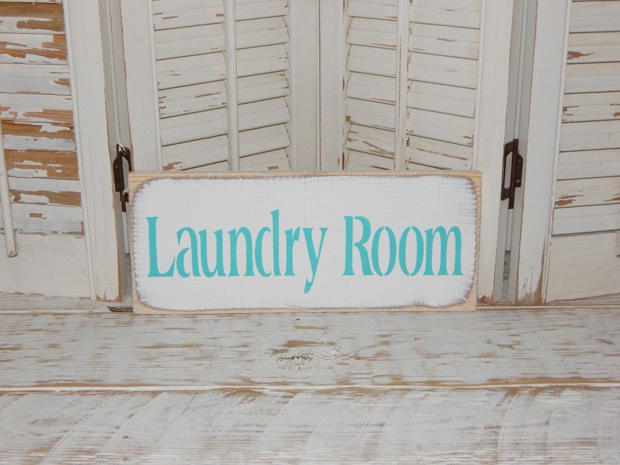 Personalized Mint Distressed Vintage Look Laundry Metal Sign Wall Decor For Favorite Laundry Room Sign Wall Decor Country Home Decor Signs (View 13 of 20)