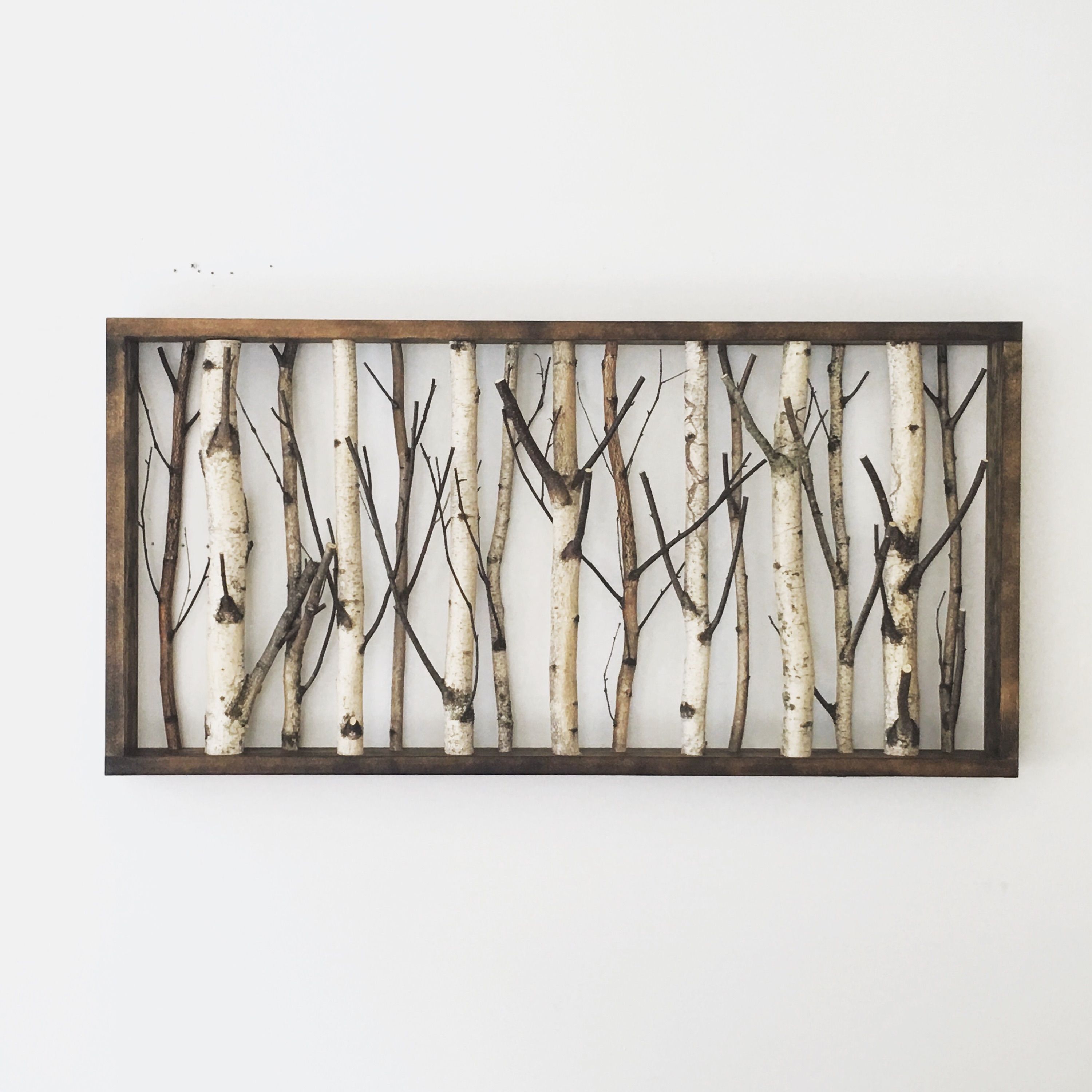 White Birch Forest Wall Art – 30 X 12, Birch Branch Decor, Birch Log Intended For Recent Tree Of Life Wall Decor By Red Barrel Studio (View 6 of 20)