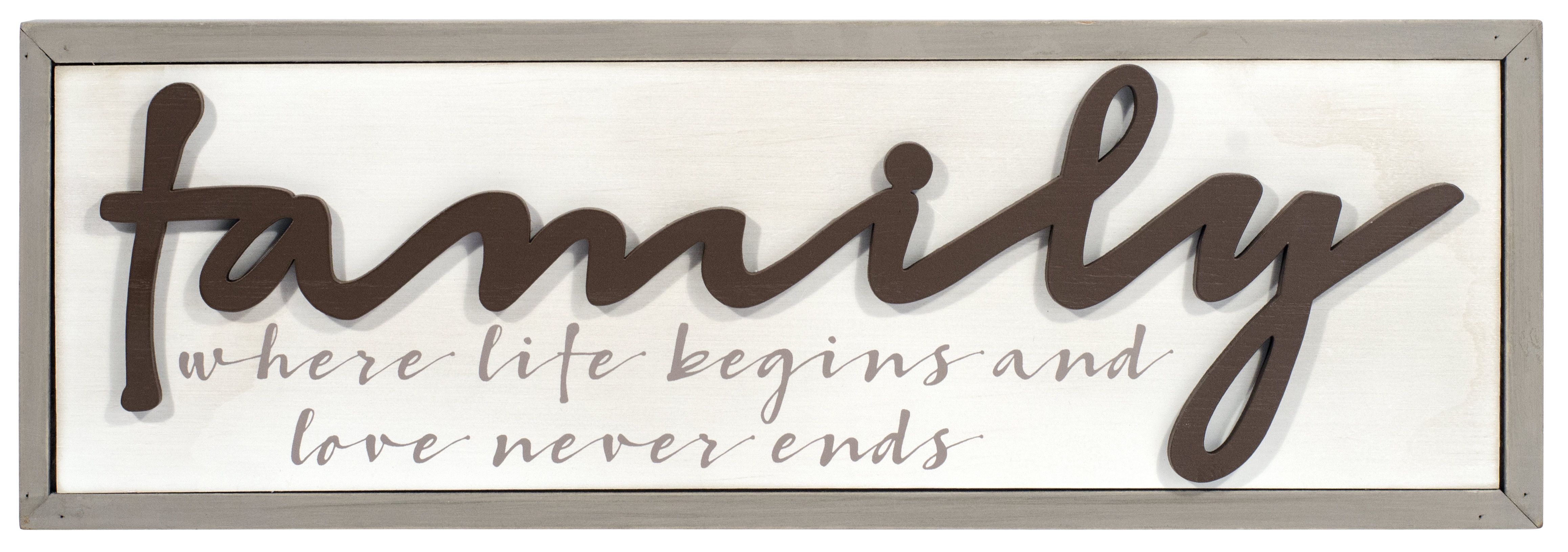 Winston Porter Family Cursive Words Wall Décor (Gallery 20 of 20)