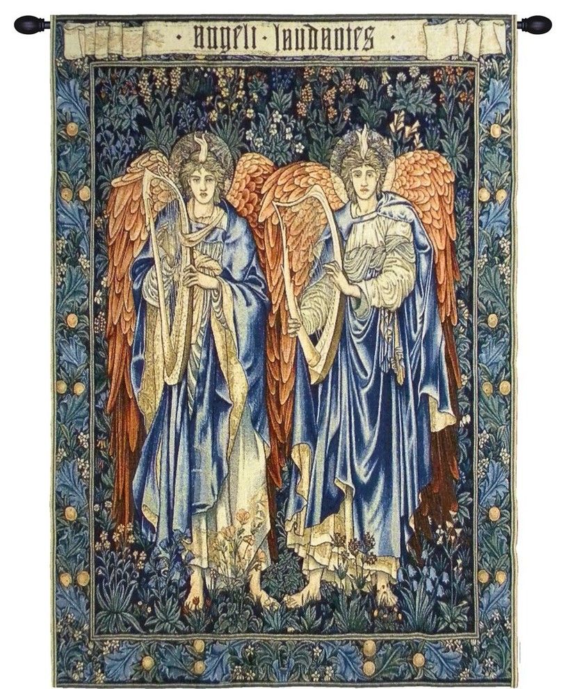 Angeli Landente Tapestry Wall Art Hanging, A – H 46 X W 32 Throughout Most Recent Blended Fabric Vieux Brussels Wall Hangings (View 6 of 20)