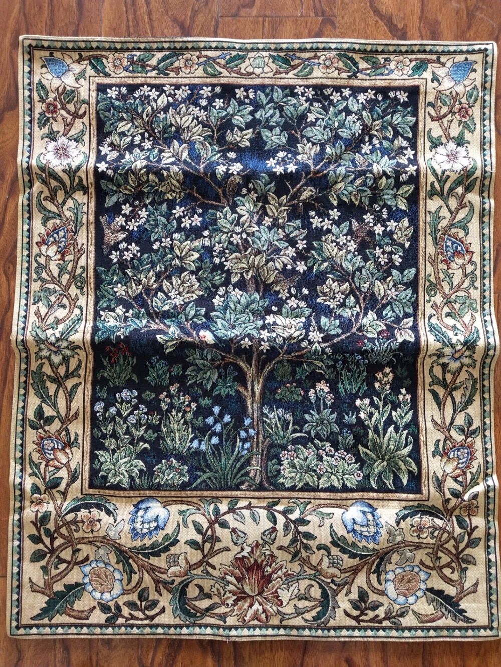 Belgium William Morris Works Tree Of Life Home Textile Jacquard Fabric  Product Tapestry Wall Hangings Happy Fortune Tree Decorat Pertaining To Most Recently Released Blended Fabric Tree Of Life, William Morris Wall Hangings (View 15 of 20)