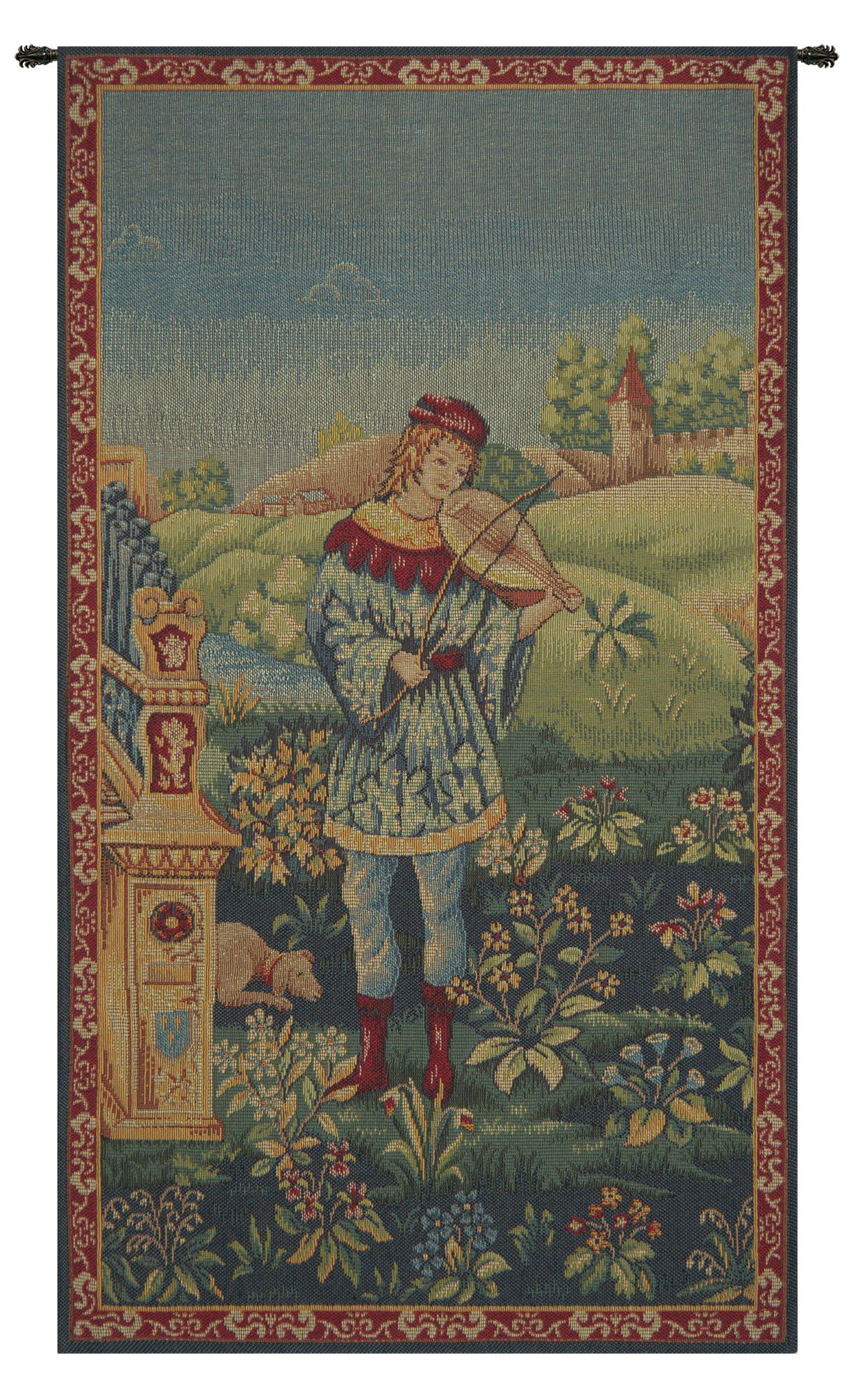 Blended Fabric Le Troubadour Tapestry Throughout Most Recently Released Blended Fabric In His Tapestries And Wall Hangings (View 6 of 20)