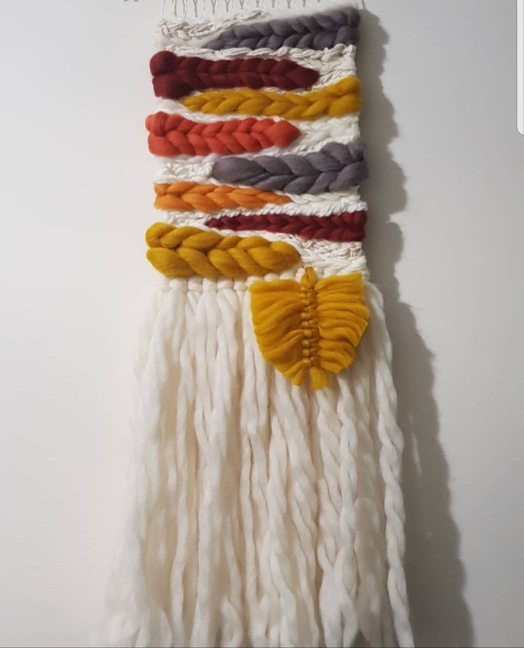 Boho Macrame Feather Wall Hanging | Woven Wall Hanging For Current Blended Fabric Fruity Bouquets Wall Hangings (View 6 of 20)