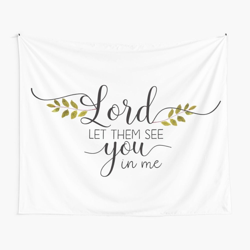 Christian Quote Watercolor Lettering" Tapestry Within Latest Blended Fabric Trust In The Lord Tapestries And Wall Hangings (View 20 of 20)