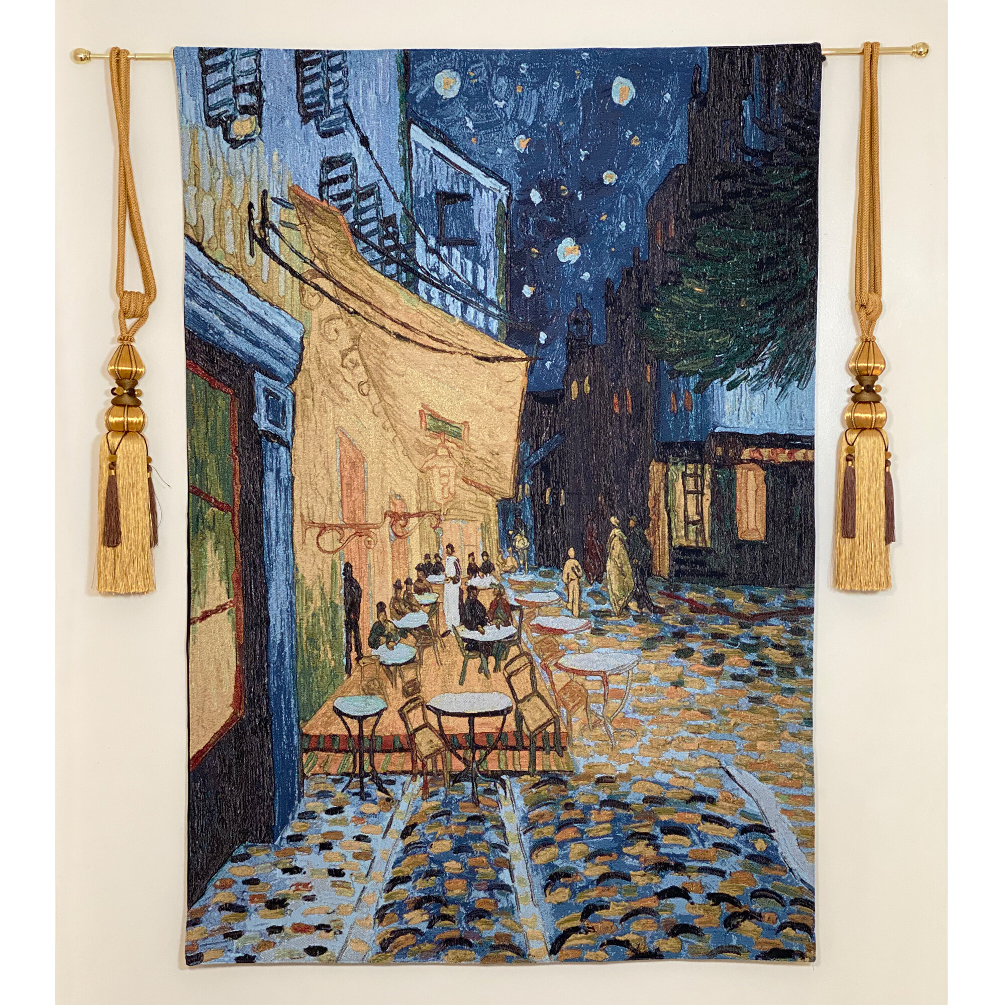 Featured Photo of The Best Blended Fabric Van Gogh Terrace Wall Hangings