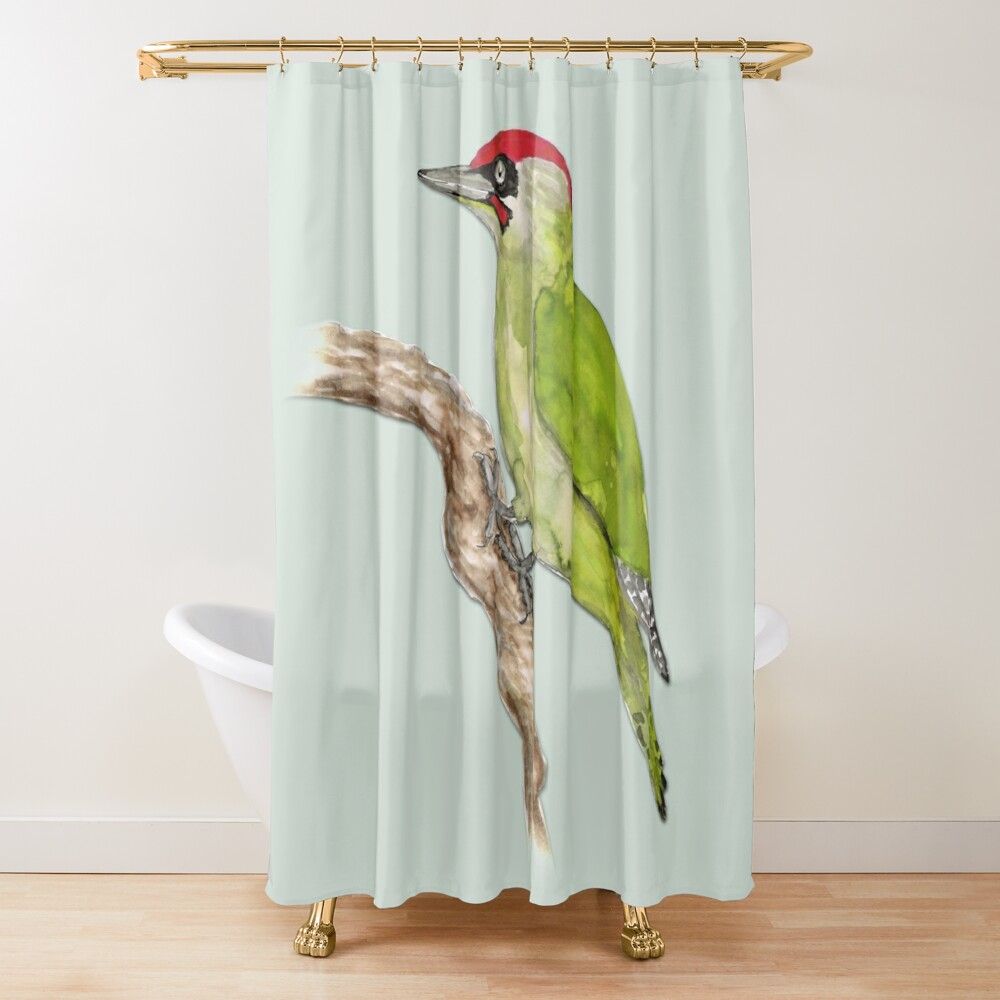 European Green Woodpecker" Tapestrybwiselizzy | Redbubble Inside Most Up To Date Blended Fabric Woodpecker European Tapestries (View 18 of 20)