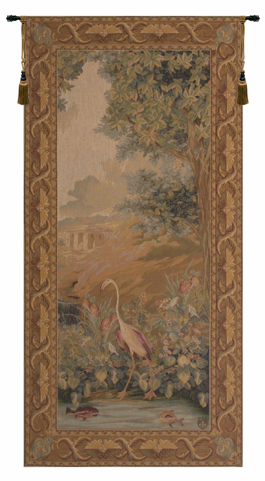 European Le Point Deau Flamant Rose Tapestry In Most Current European Le Point Deau Flamant Rose Tapestries (View 1 of 20)