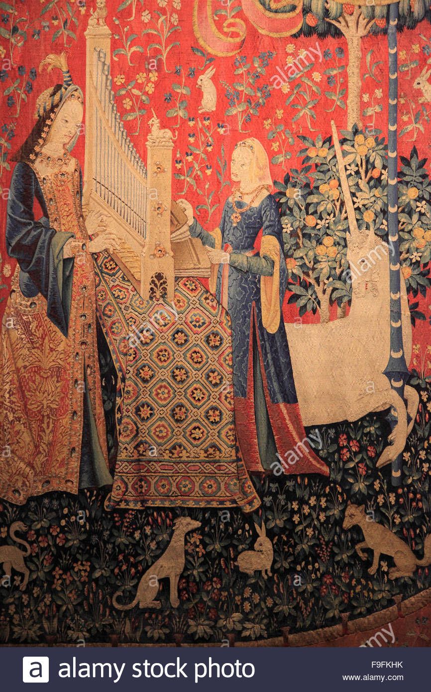 France Paris Cluny Museum, La Dame À La Licorne, Tapestry With 2018 Dame A La Licorne I Tapestries (View 20 of 20)
