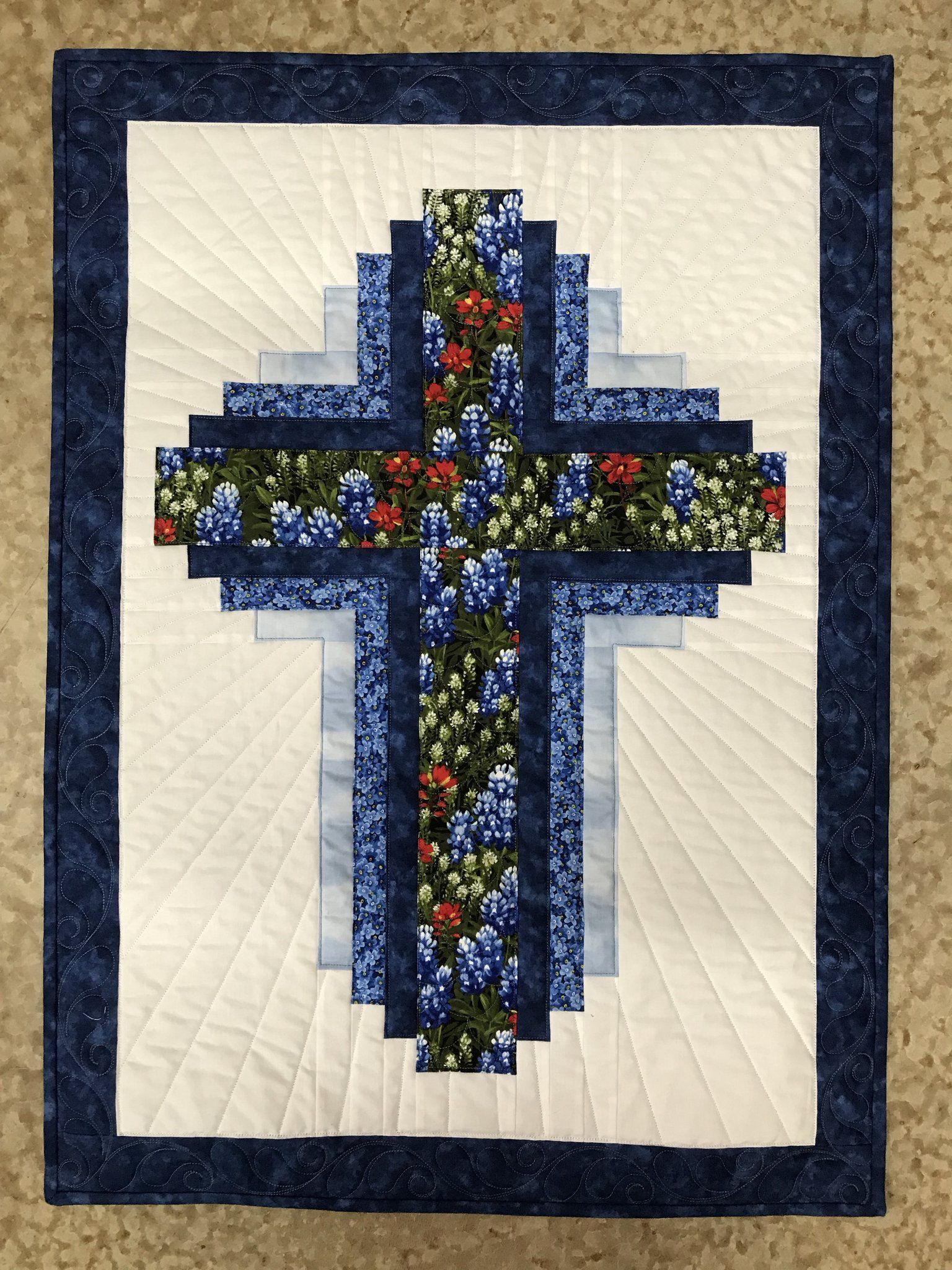Hope Of Texas Cross – Wall Hanging Kit With Pattern 25 Regarding 2018 Blended Fabric Old Rugged Cross Wall Hangings (View 1 of 20)