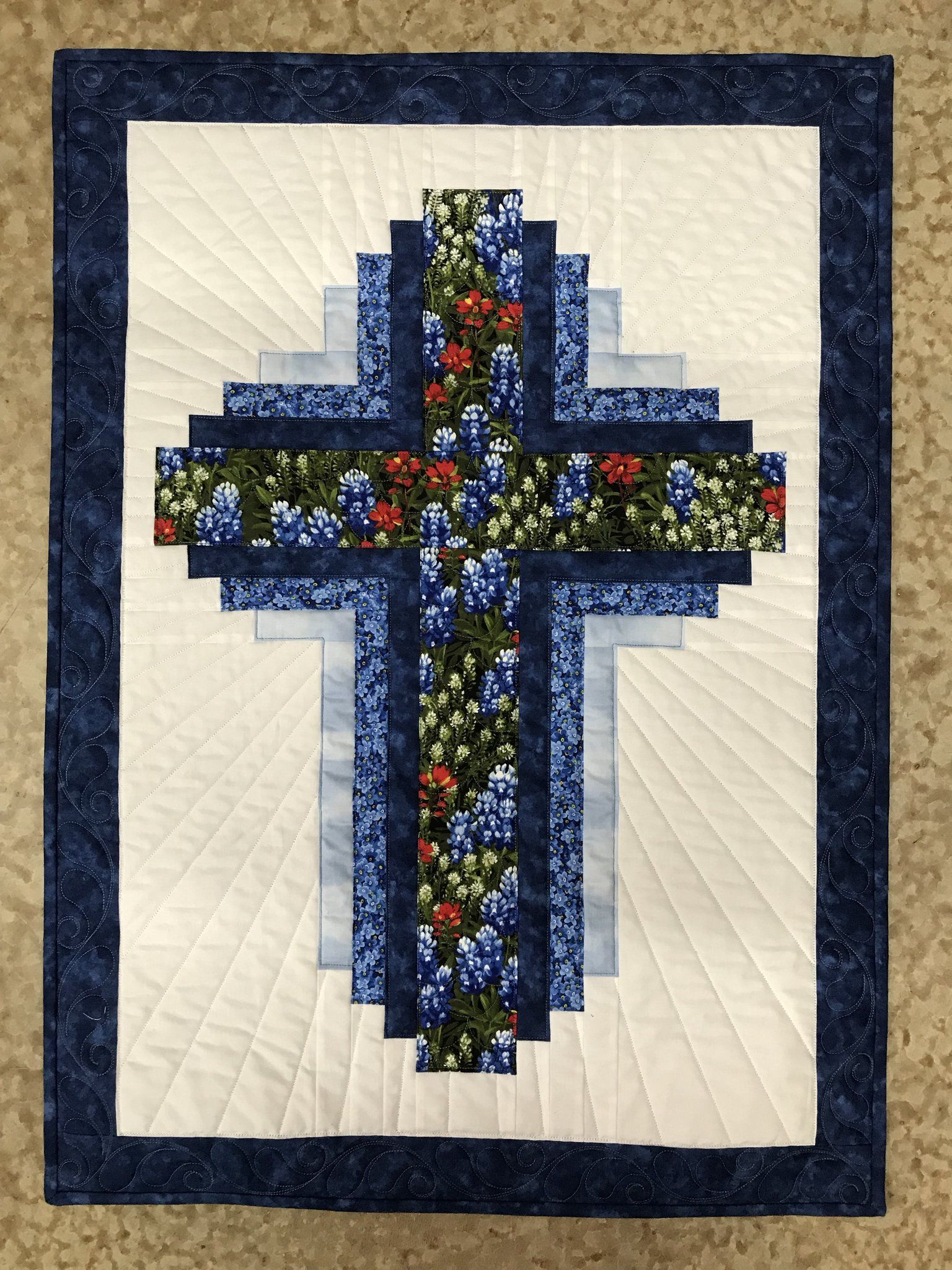 Hope Of Texas Cross – Wall Hanging Kit With Pattern 25 Regarding 2018 Blended Fabric Old Rugged Cross Wall Hangings (Gallery 1 of 20)