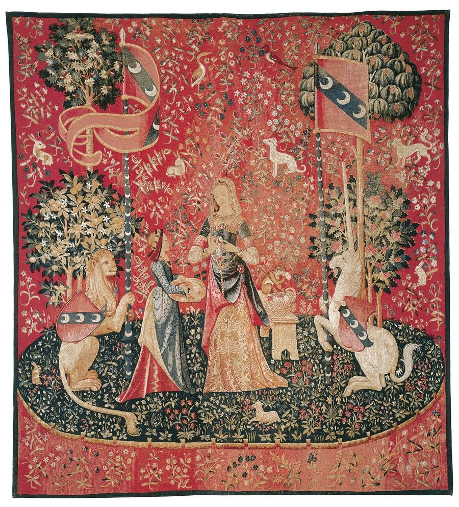 La Dame A La Licorne 'l'odorat' Tapestry Intended For Most Recent Dame A La Licorne I Tapestries (View 4 of 20)